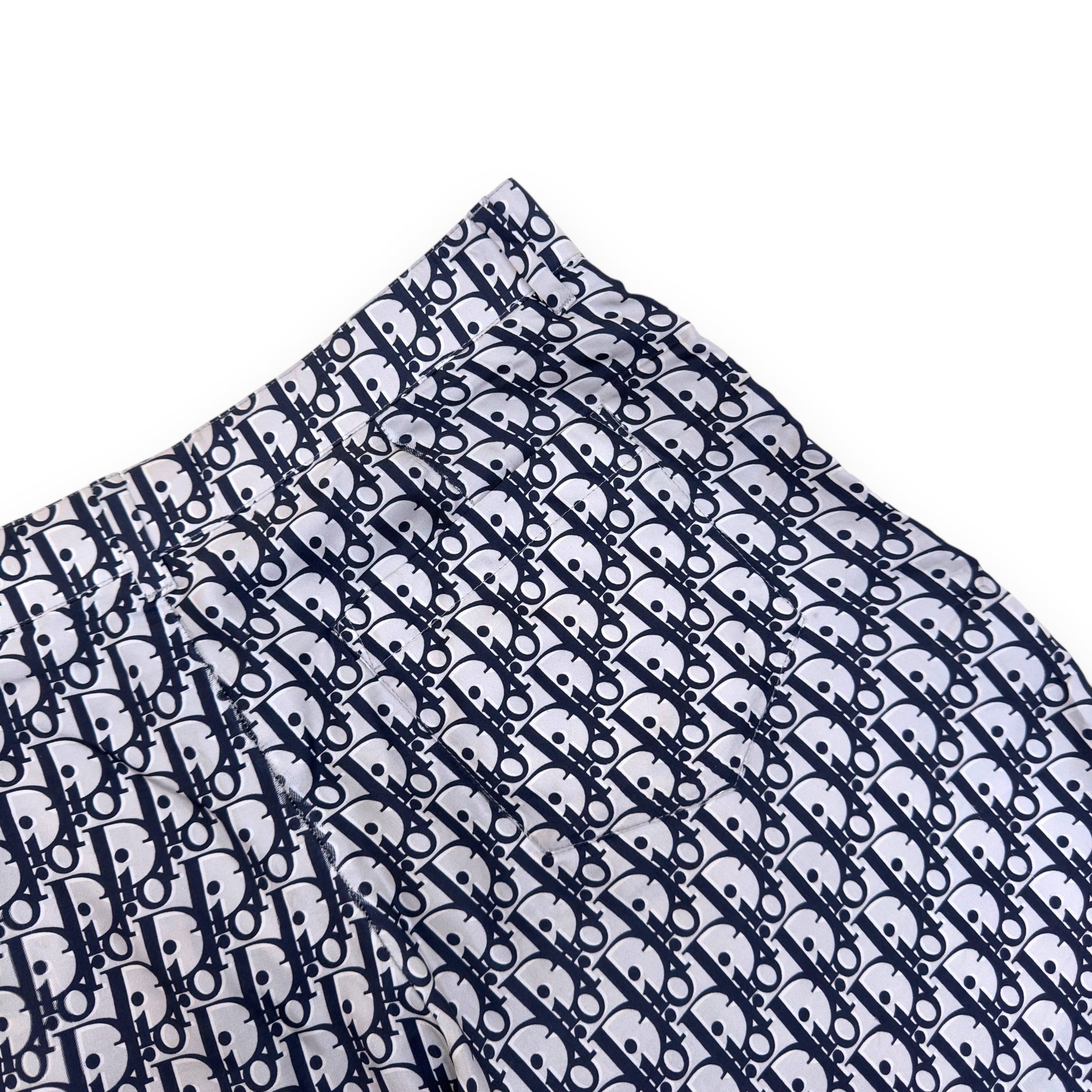 DIOR OBLIQUE BERMUDA SILK MONOGRAM SHORTS BLACK / GREY 46 / S