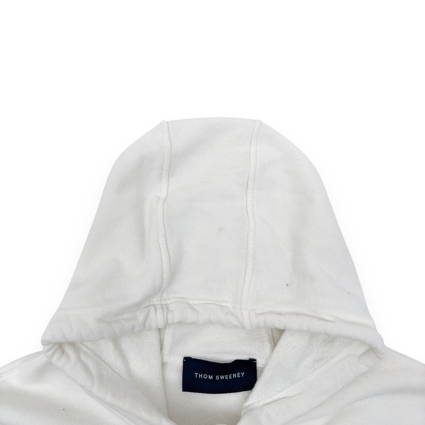 THOM SWEENEY COTTON HOODIE WHITE L