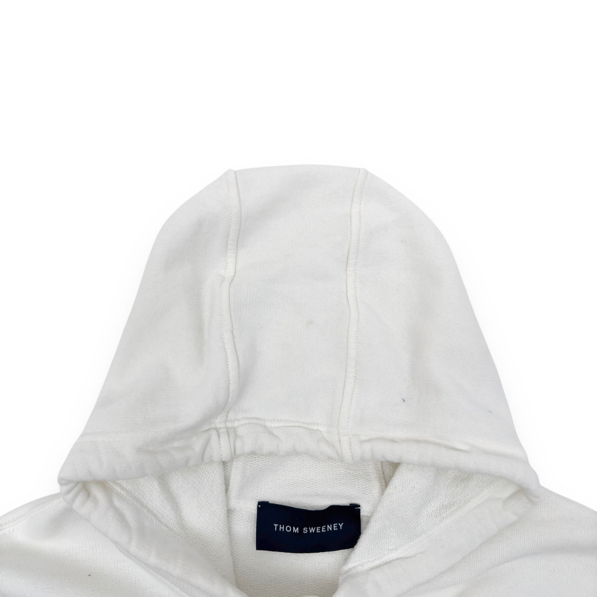 THOM SWEENEY COTTON HOODIE WHITE L
