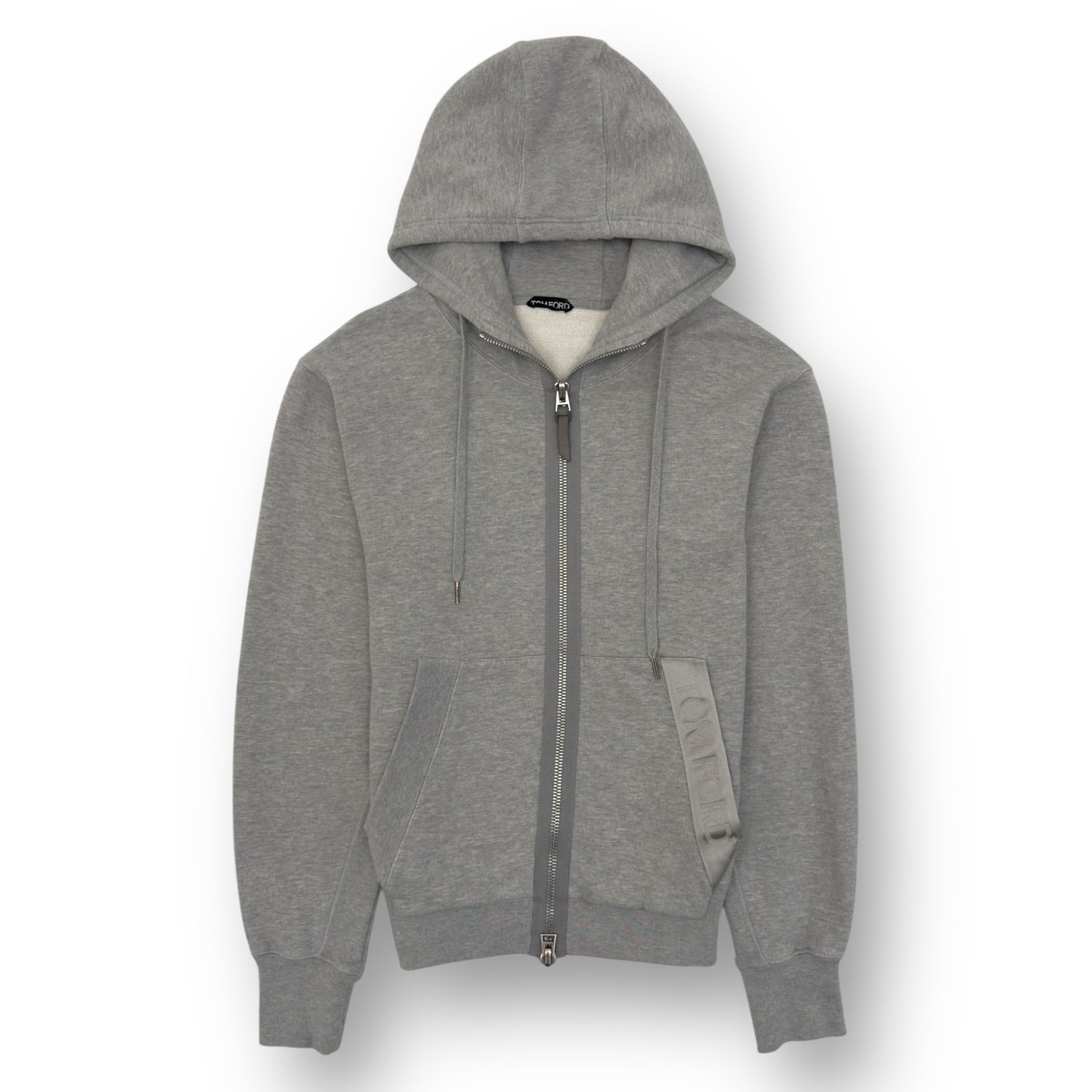 TOM FORD COTTON ZIP UP HOODIE GREY L