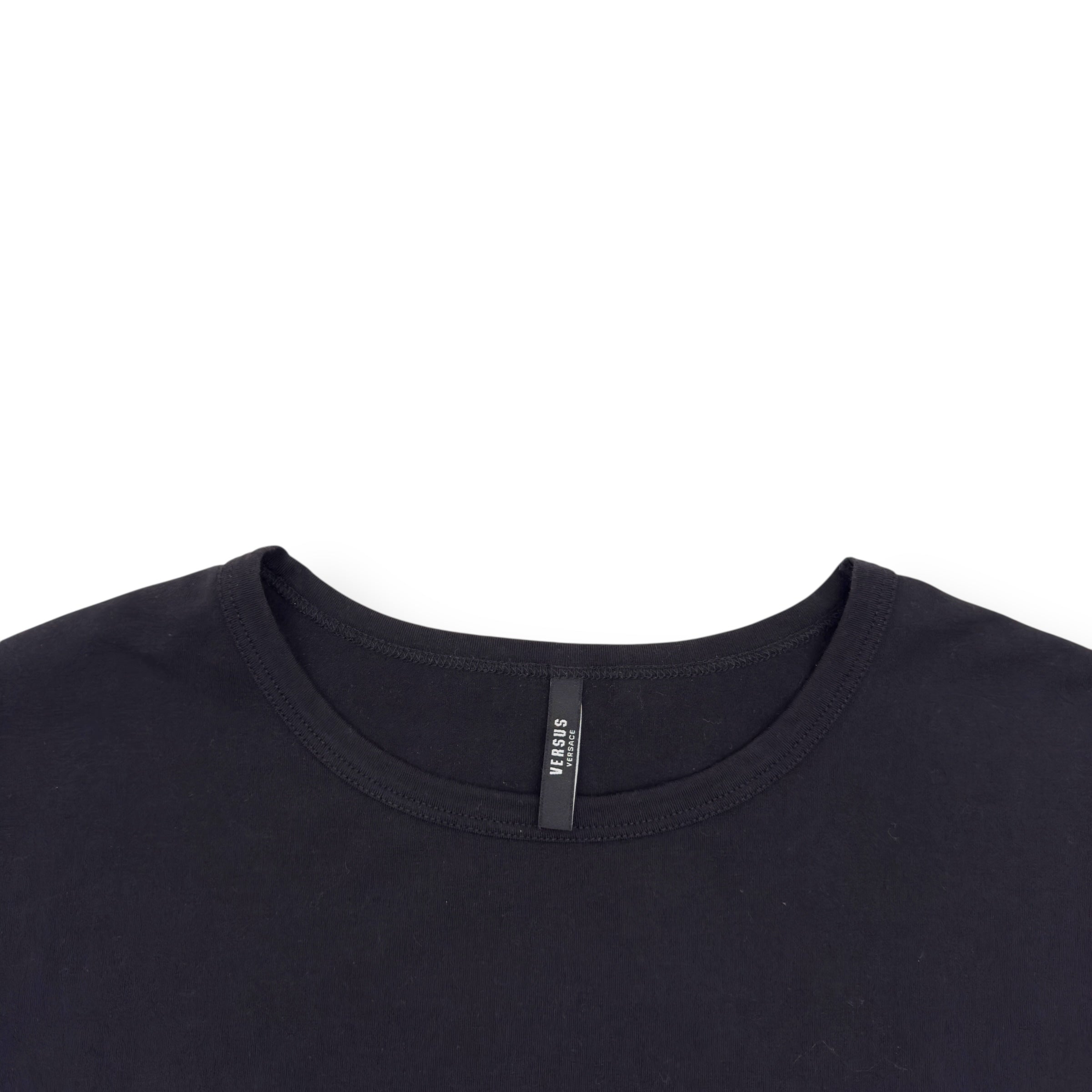 VERSUS VERSACE LION PRINT LONG SLEEVE T-SHIRT BLACK / GOLD L