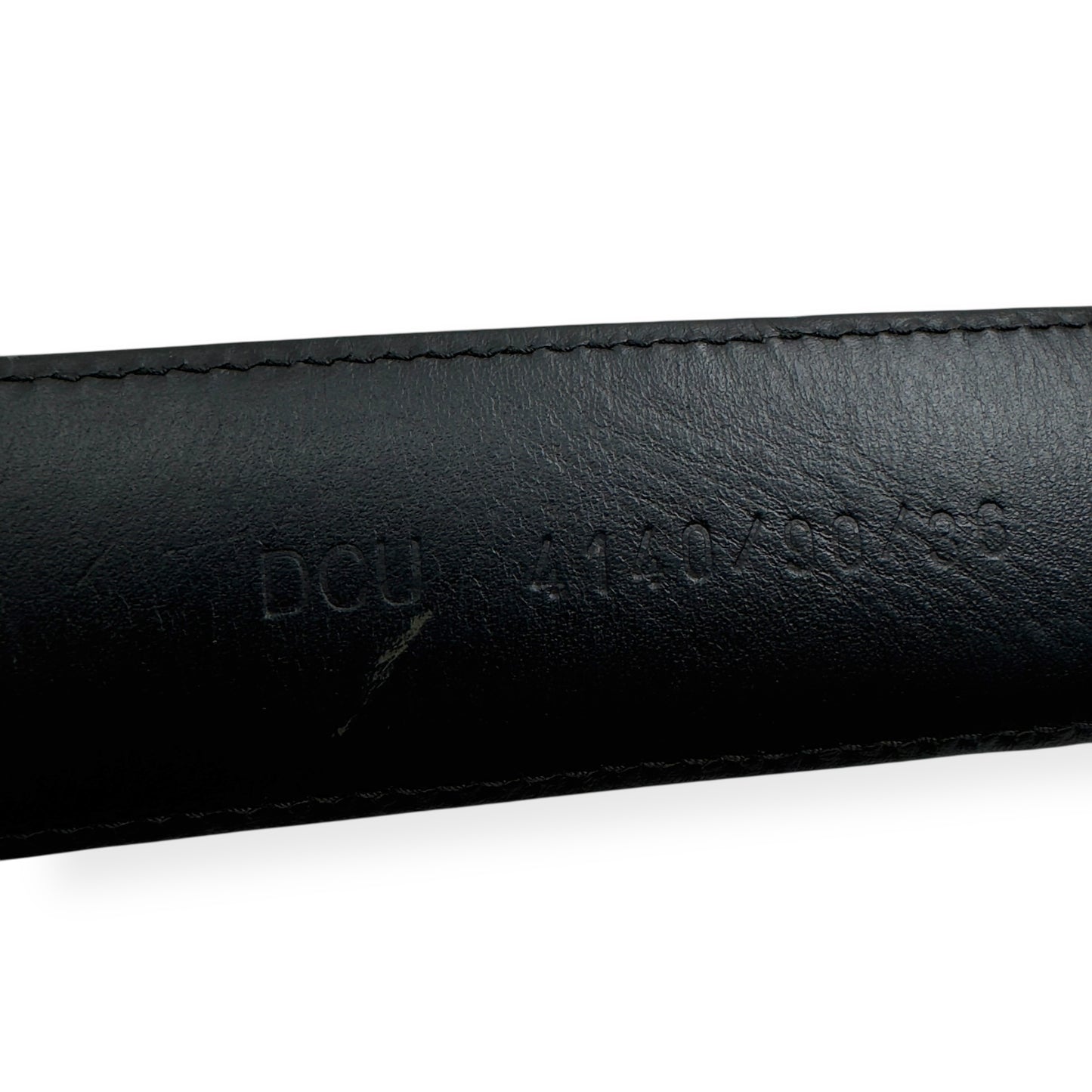VERSACE MEDUSA HEAD LEATHER BELT GREY / BLACK W34"