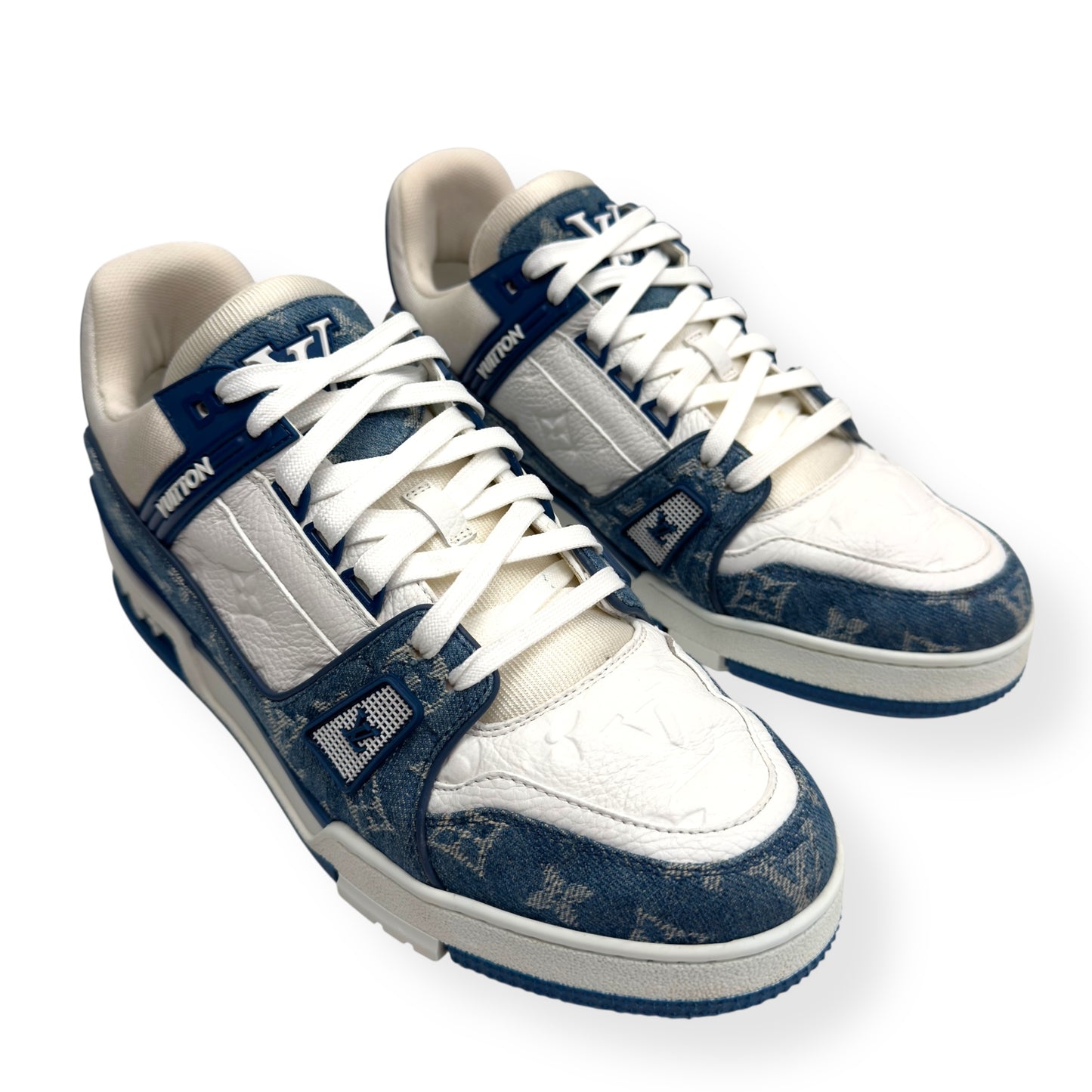 LOUIS VUITTON LV MONOGRAM DENIM SNEAKER BLUE / WHITE UK9.5