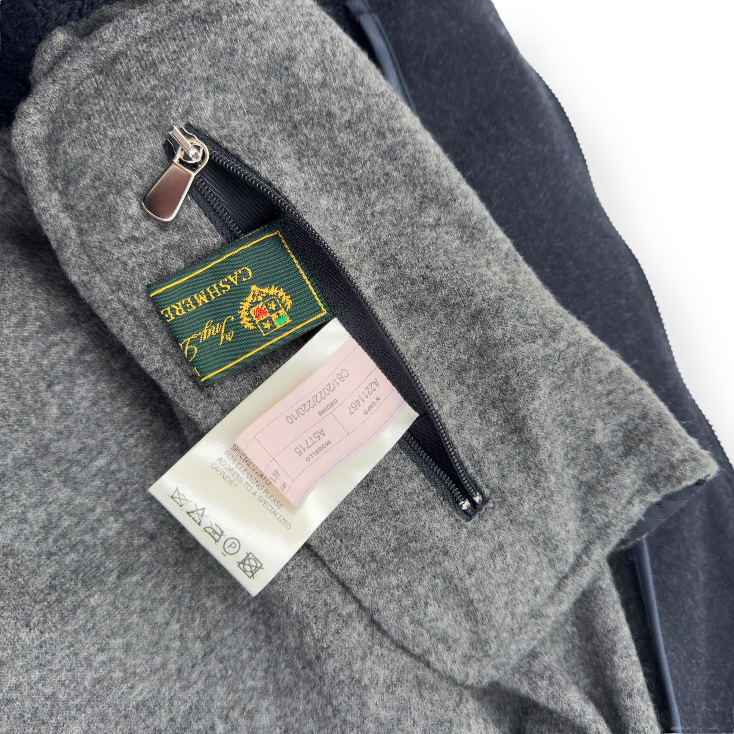 THOM SWEENEY BESPOKE ZIP THROUGH CASHMERE JACKET BLUE 52 / L