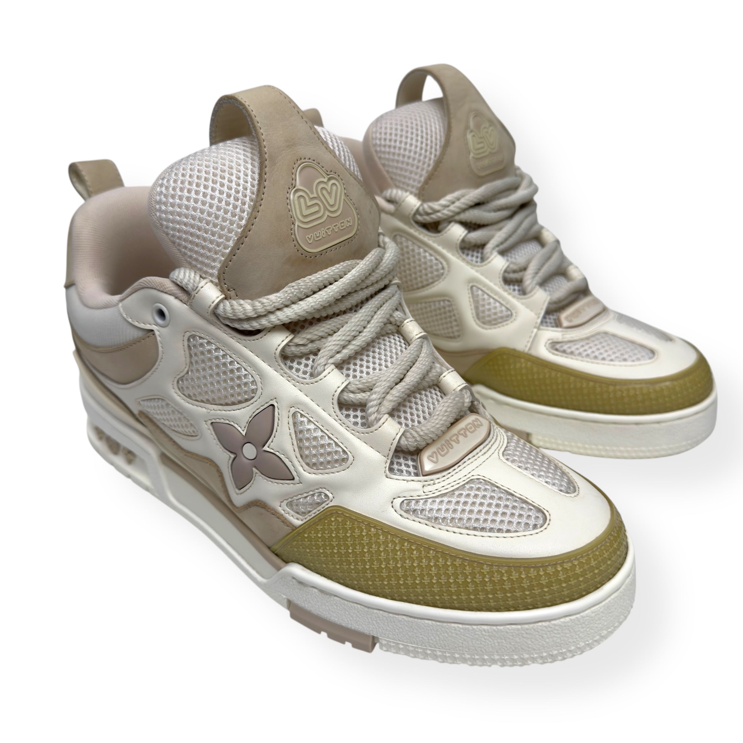 LOUIS VUITTON LV SKATE SNEAKER LUXURY BEIGE UK8.5