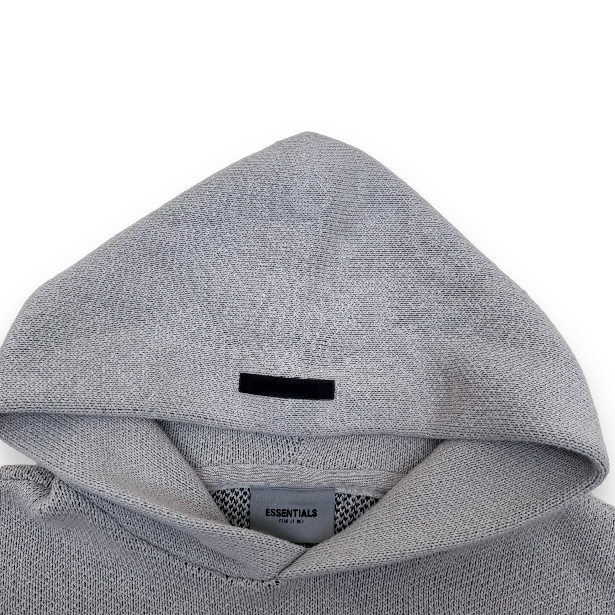 ESSENTIALS FOG HEAVY WEIGHT KNITTED HOODIE GREY XL