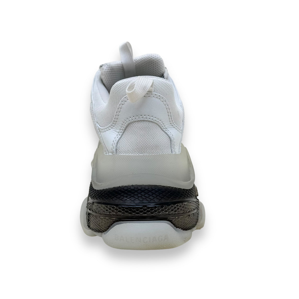BALENCIAGA TRIPLE S CLEAR SOLE SNEAKER WHITE UK8
