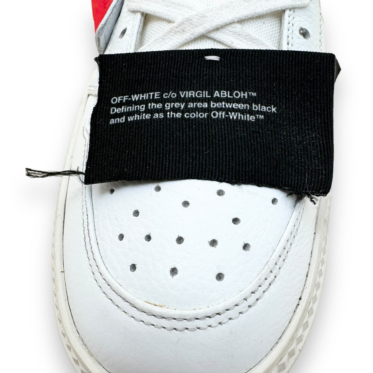 OFF-WHITE OFF-COURT LEATHER HIGH TOP SNEAKER WHITE UK9