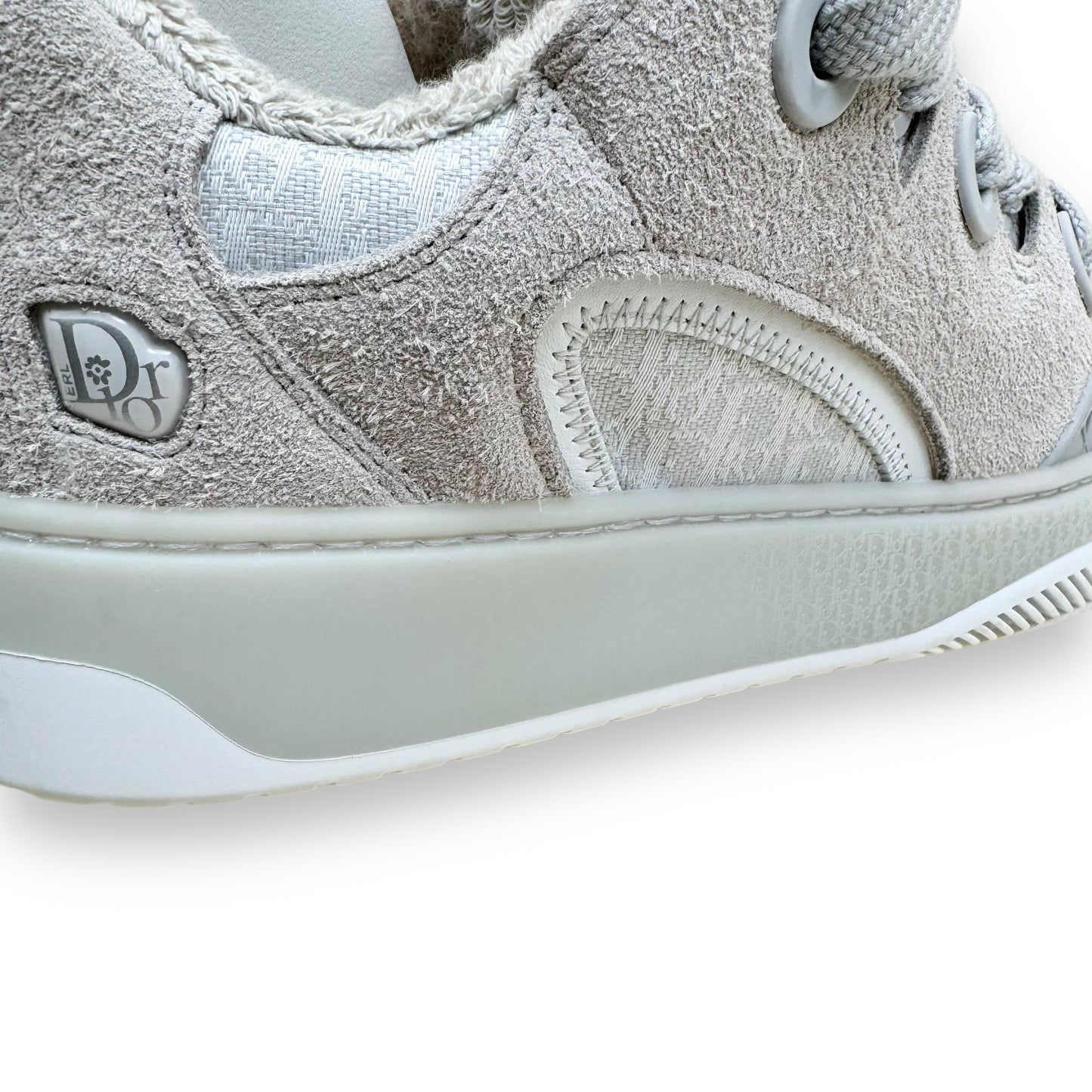DIOR B9S SKATER ERL DIOR OBLIQUE JACQUARD SUEDE SNEAKER GREY UK6