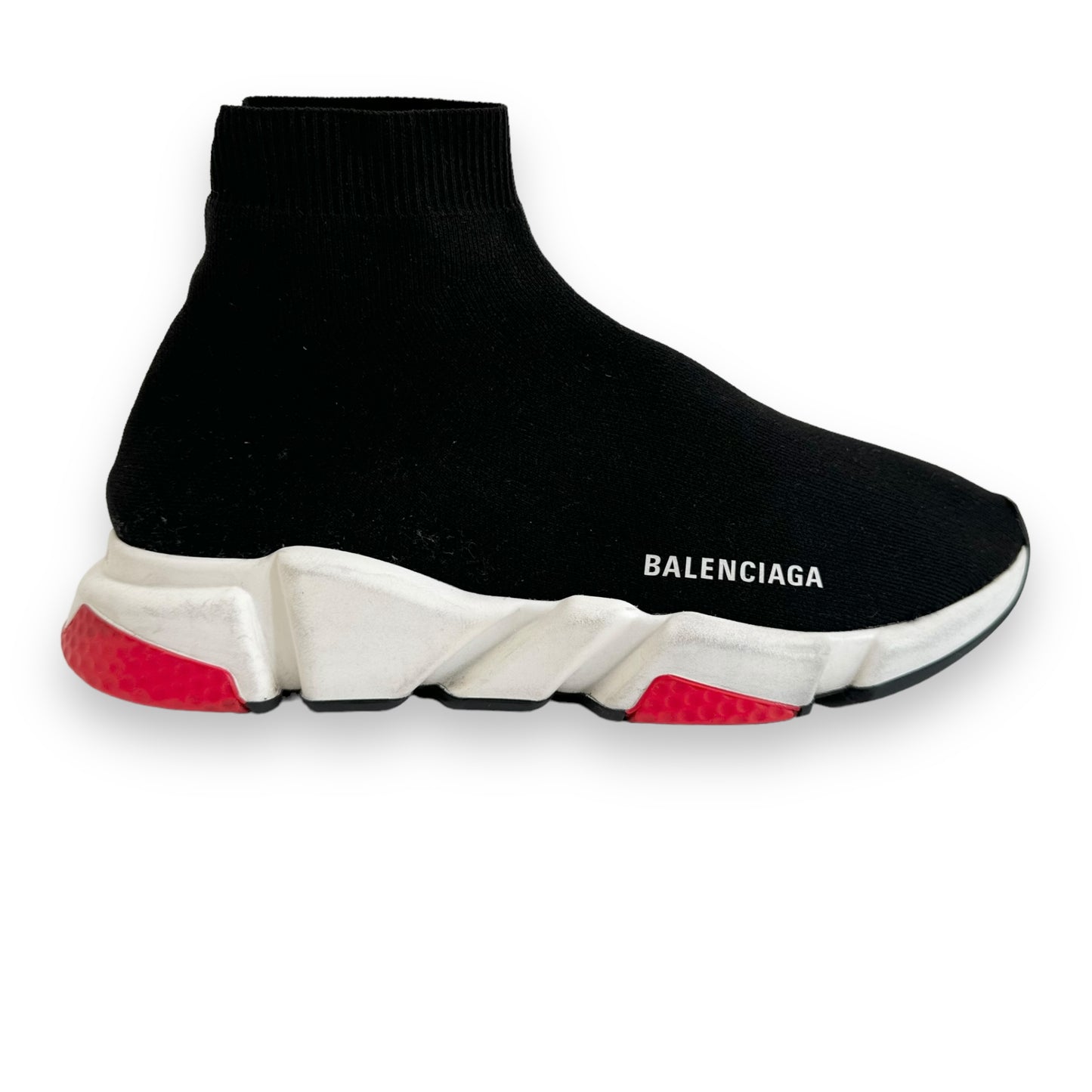 BALENCIAGA SPEED SNEAKER BLACK / WHITE / RED UK8