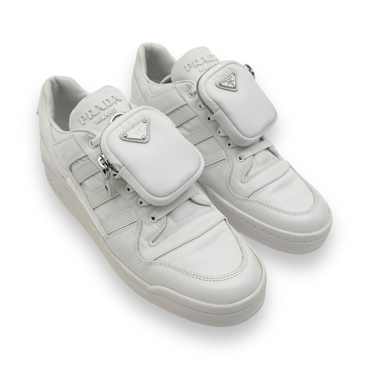 PRADA X ADIDAS FORUM LOW TOP SNEAKER WHITE UK10