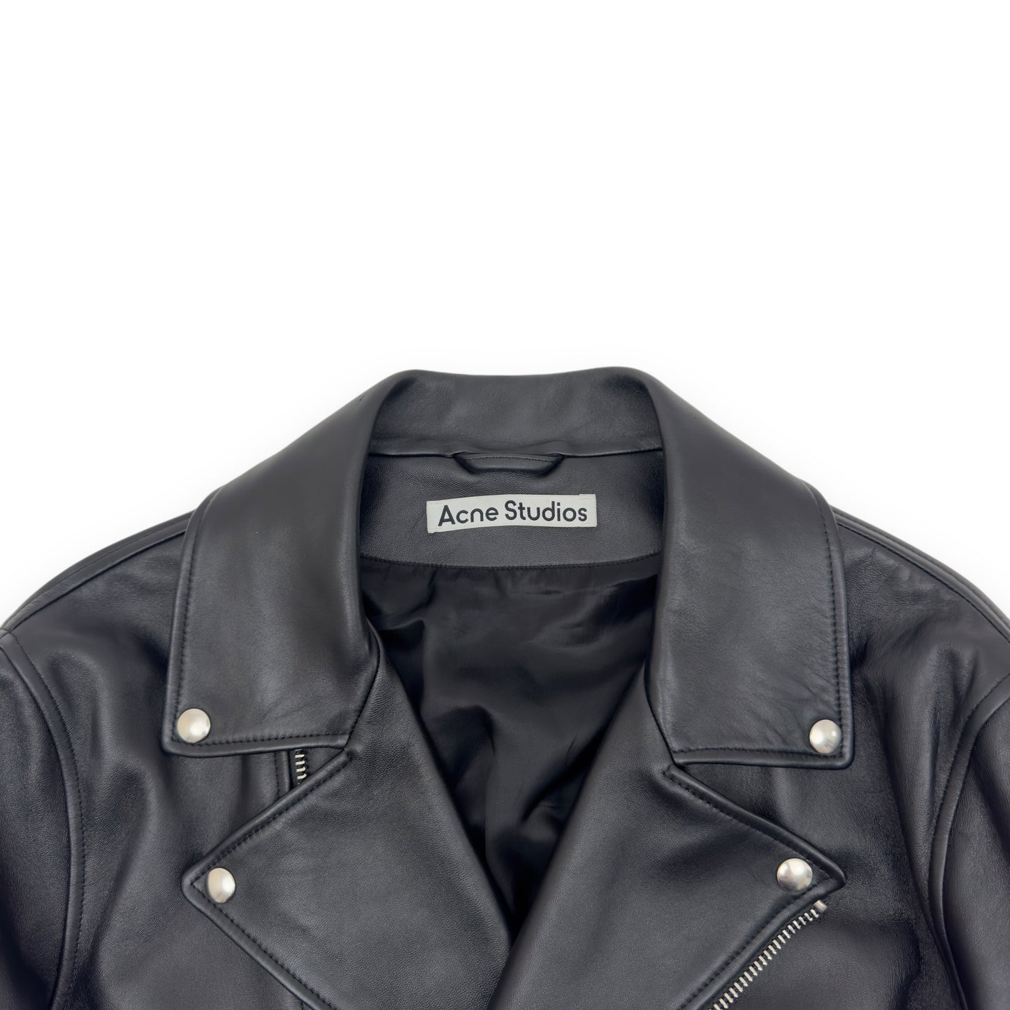 ACNE STUDIOS LEATHER BIKER JACKET BLACK L