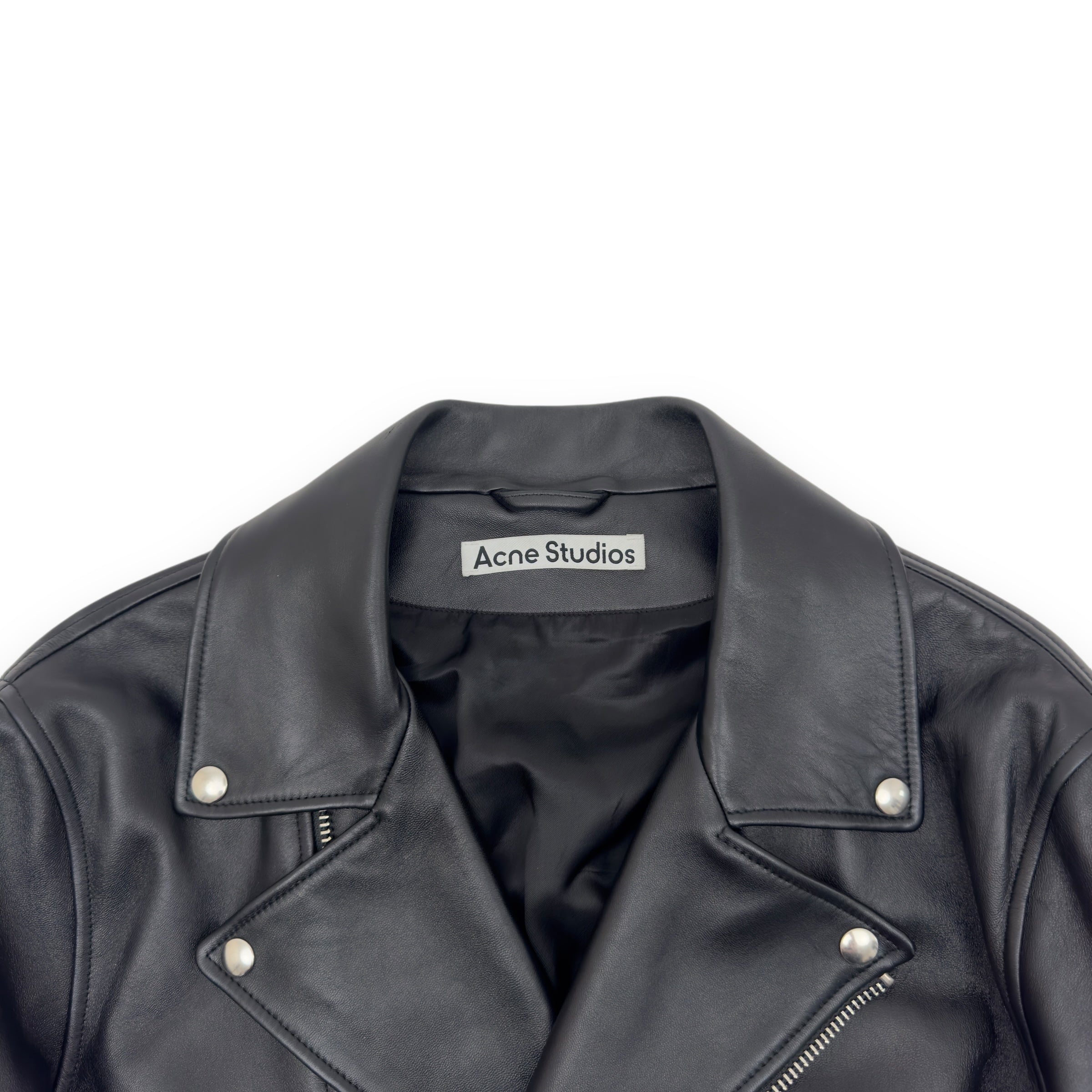ACNE STUDIOS LEATHER BIKER JACKET BLACK L