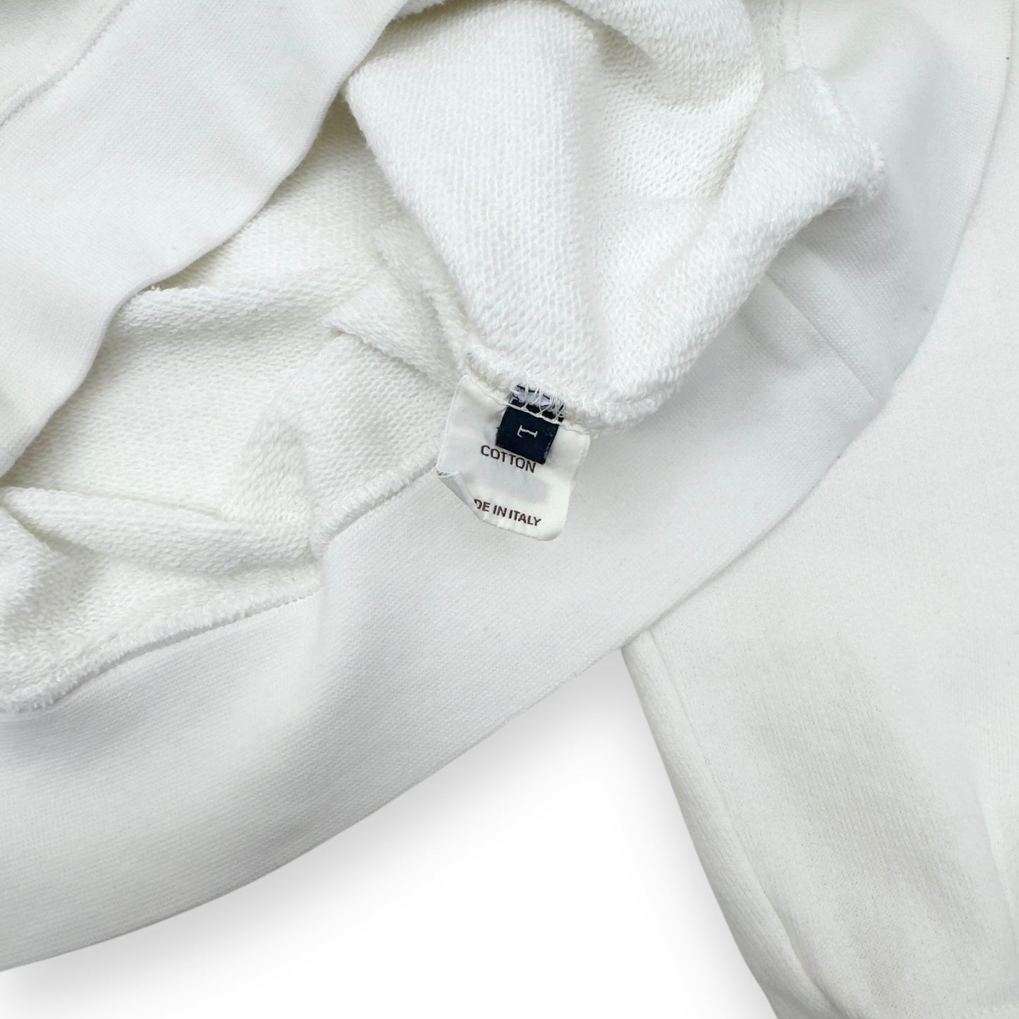 THOM SWEENEY COTTON HOODIE WHITE L