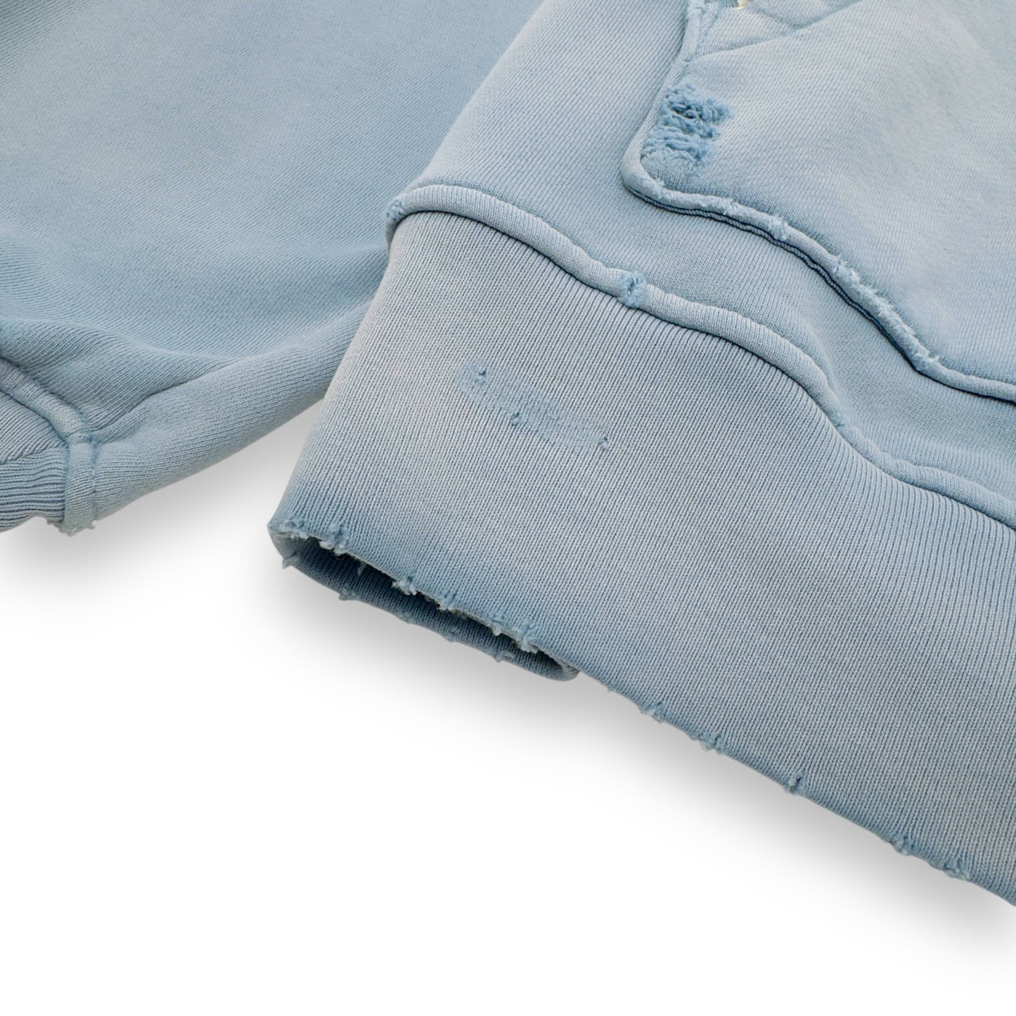 AMIRI ETERNAL DOVE DISTRESSED HOODIE BABY BLUE L