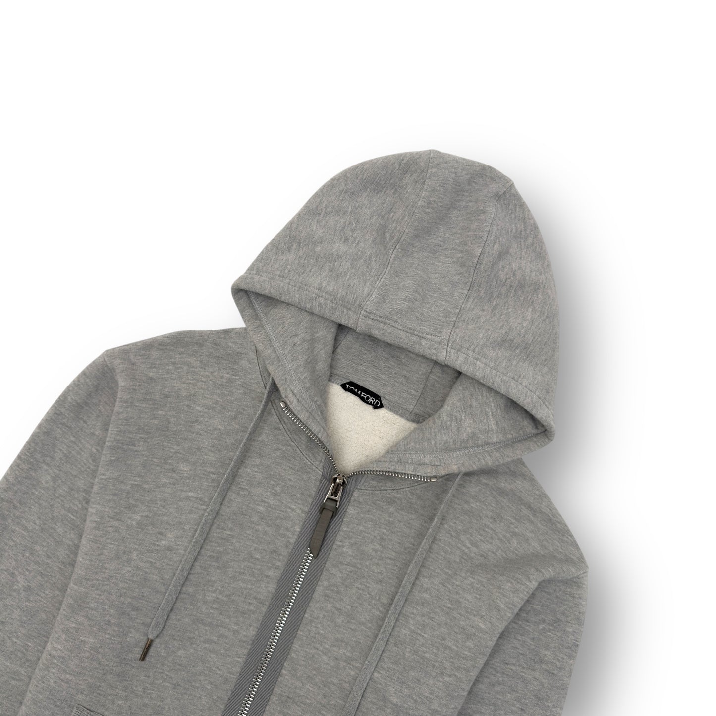 TOM FORD COTTON ZIP UP HOODIE GREY L