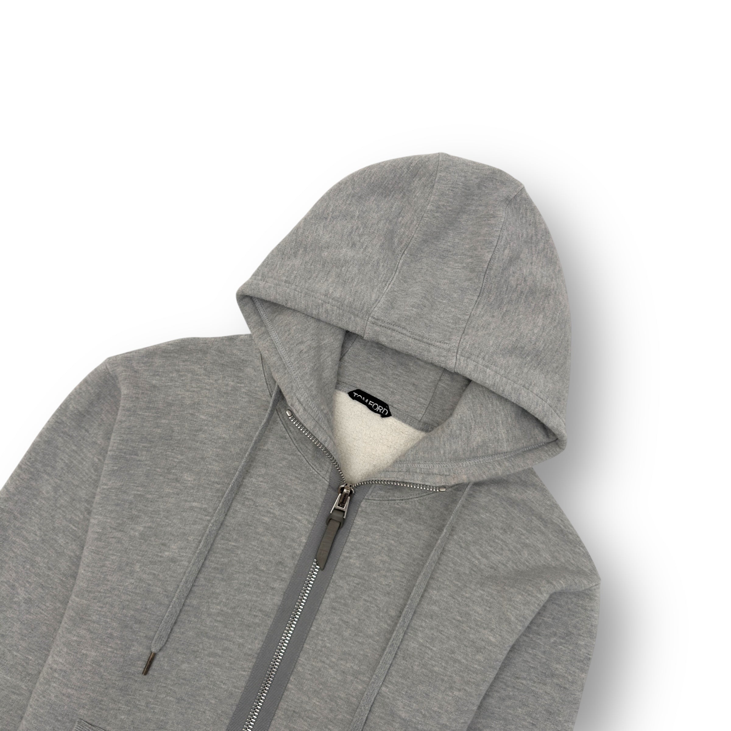 TOM FORD COTTON ZIP UP HOODIE GREY L