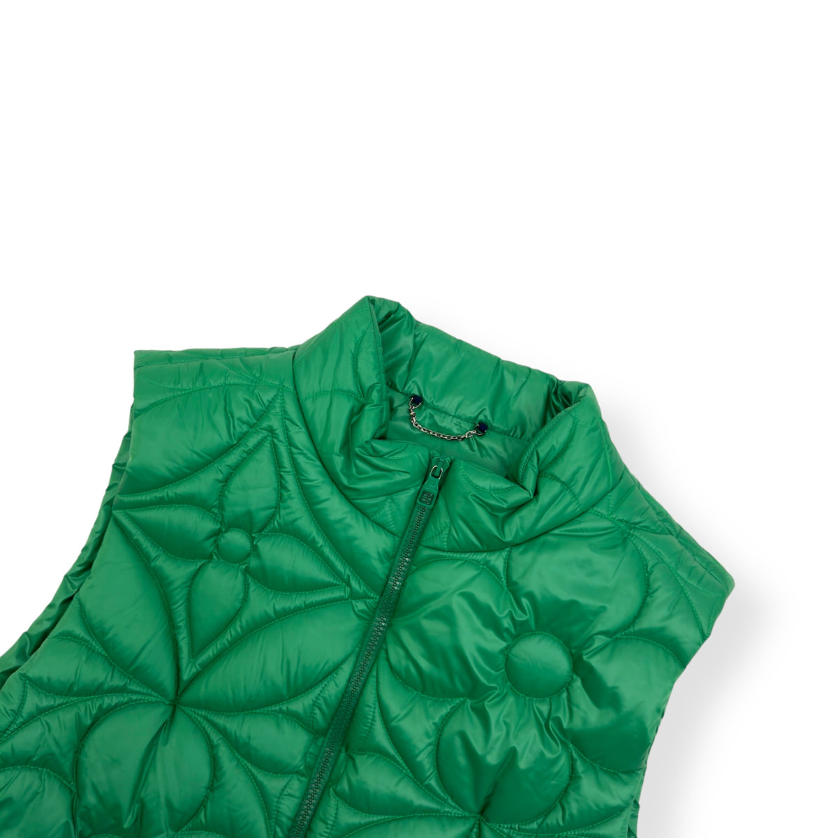 LOUIS VUITTON SS22 LVSE PADDED MONOGRAM FLOWER GILET GREEN 48 / S