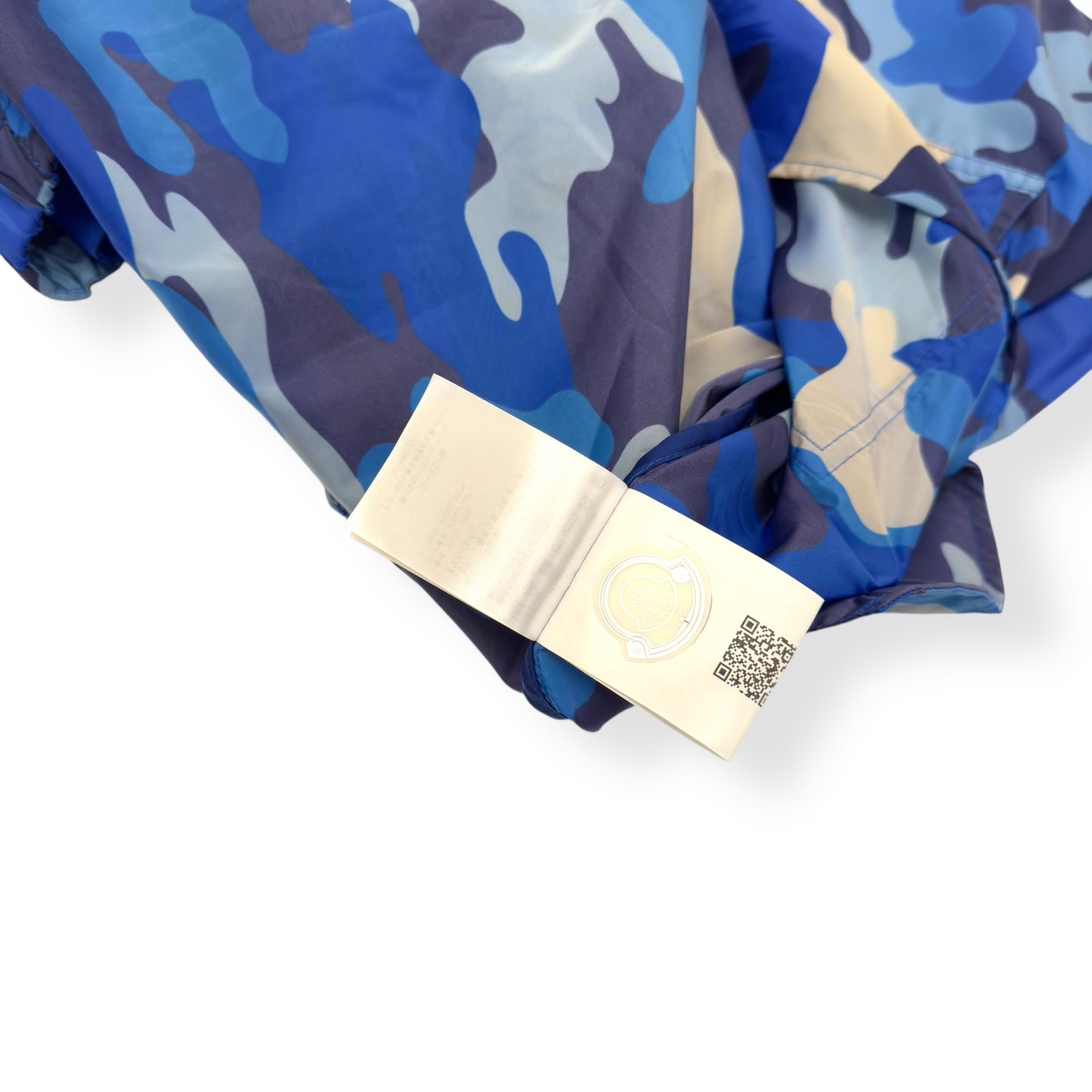 MONCLER VIDOURLE CAMOFLAGE SHELL WINDBREAKER JACKET BLUE S