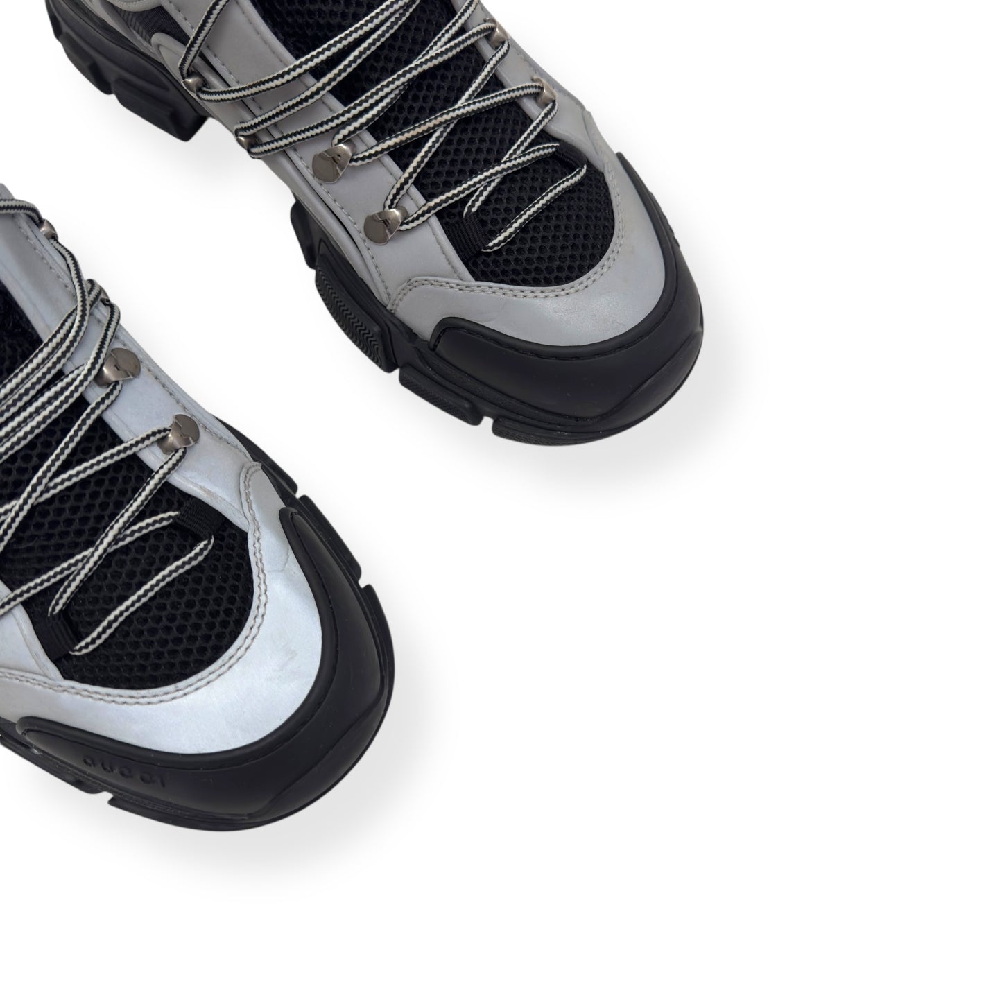 GUCCI FLASHTREK SEGA REFLECTIVE SNEAKER GREY / BLACK UK9.5
