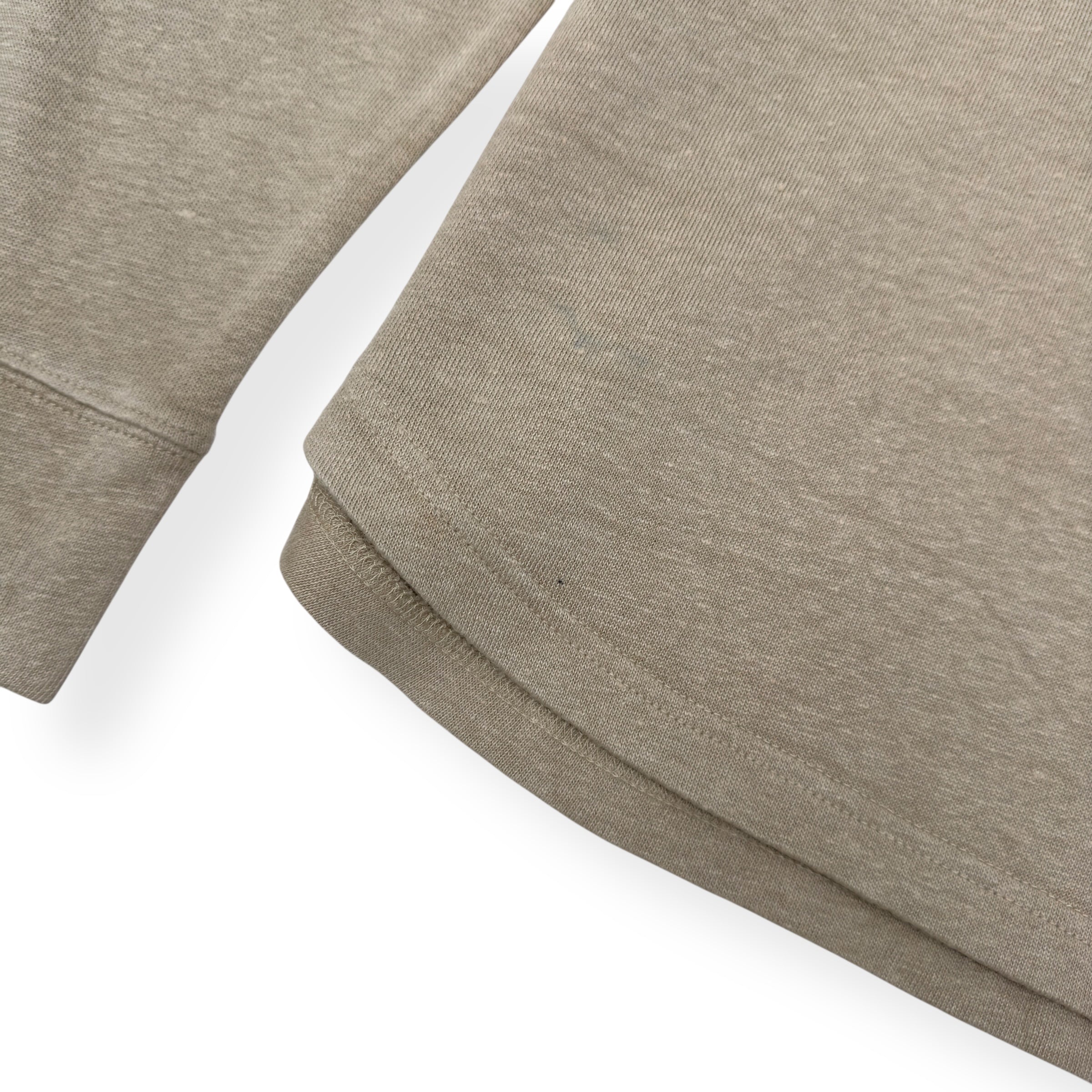 BALMAIN LOGO PRINT HOODIE BEIGE / BLACK L