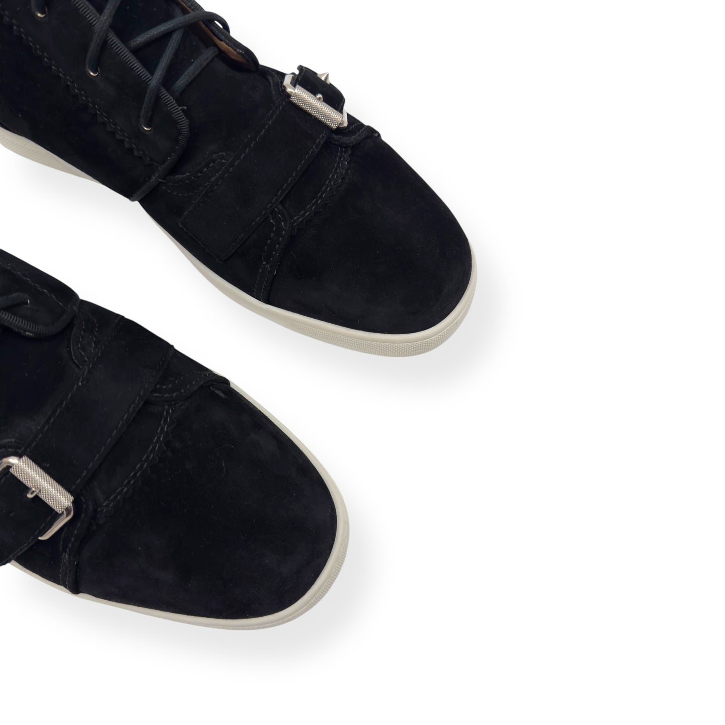 CHRISTIAN LOUBOUTIN NONO STRAP FLAT SUEDE SNEAKER BLACK 43 / UK9