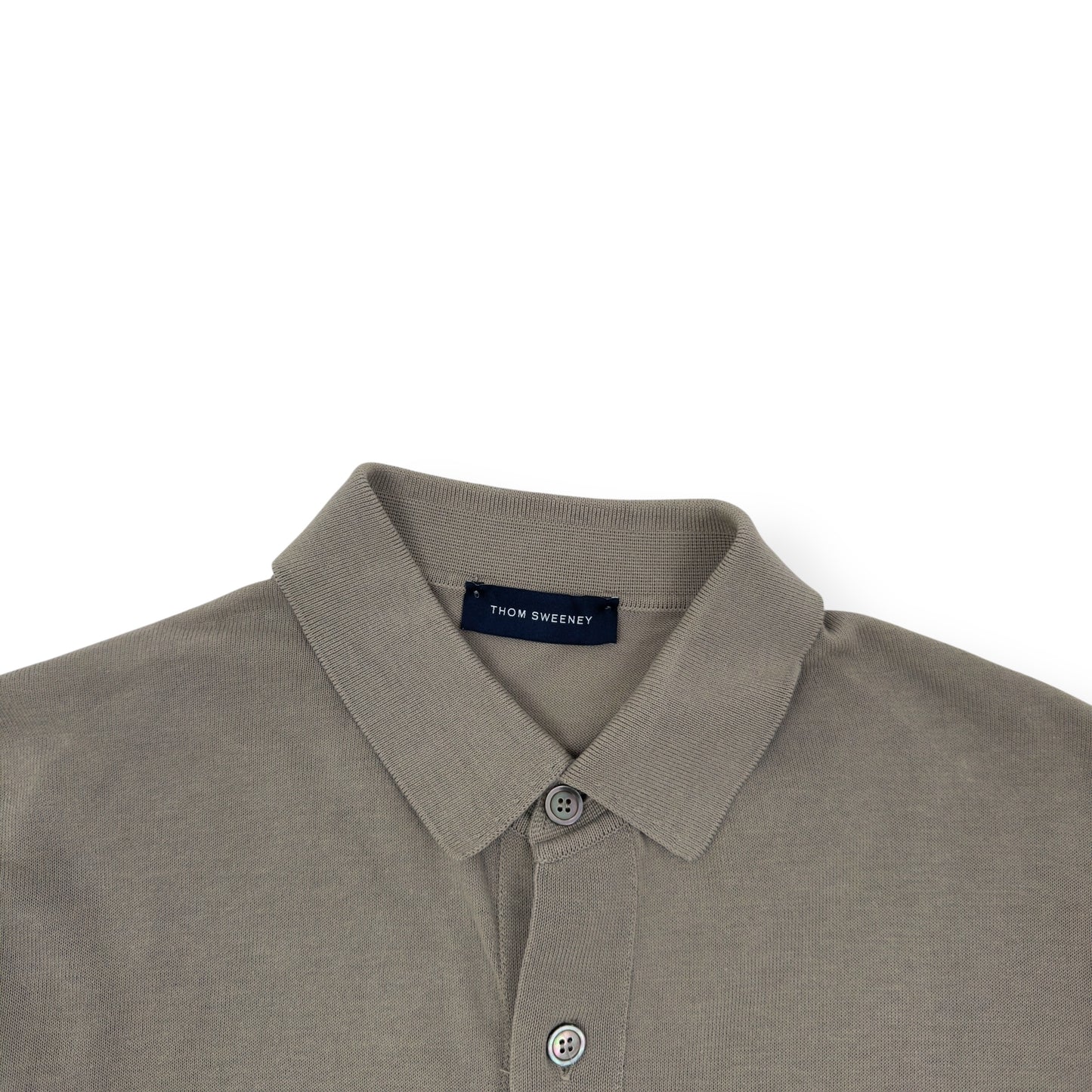 THOM SWEENEY BUTTON-DOWN COLLARED POLO SHIRT GREEN M