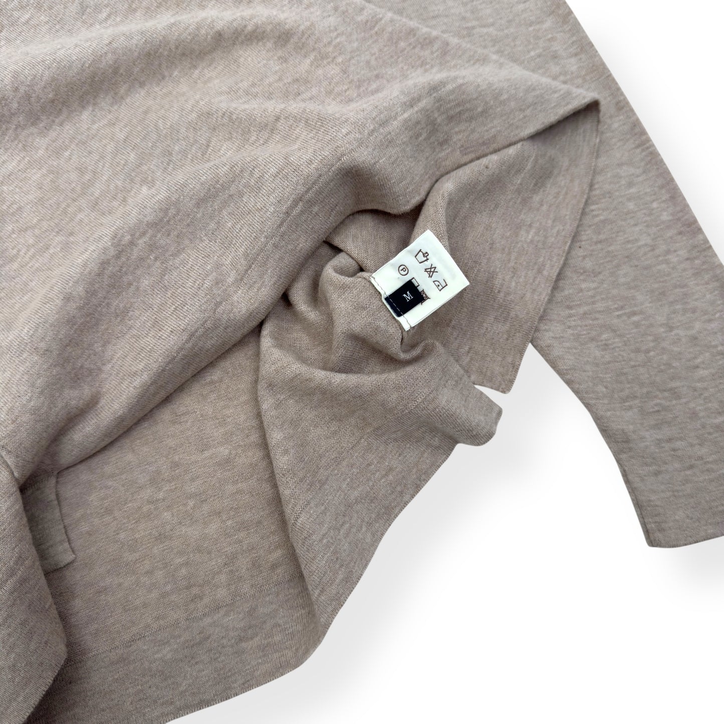 THOM SWEENEY LONG SLEEVE COTTON POLO SHIRT BEIGE M