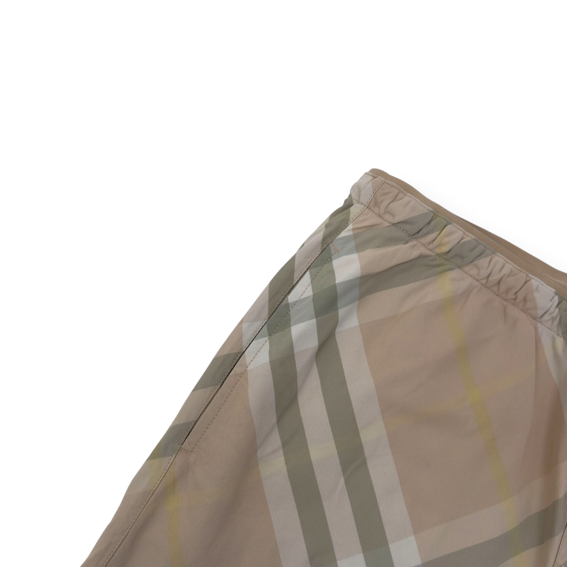 BURBERRY CHECK SWIM SHORTS SAND S