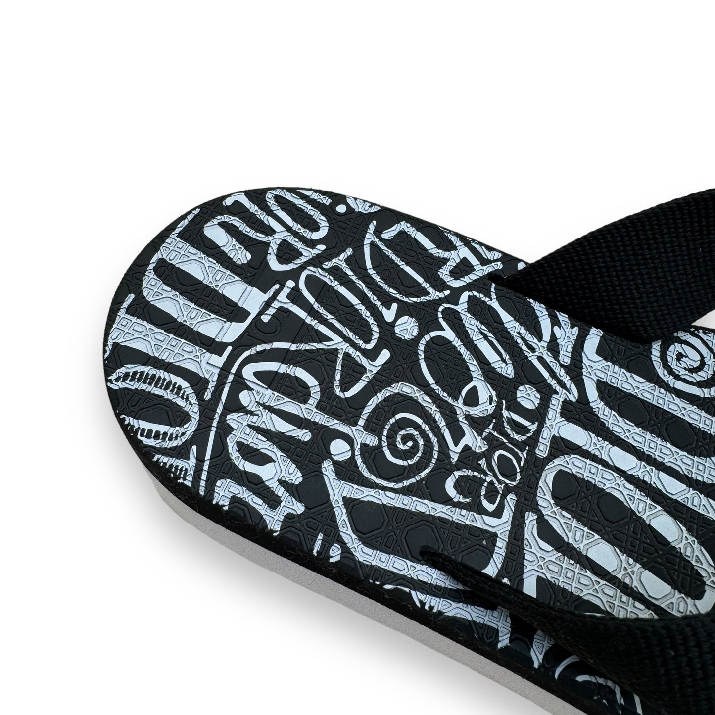 DIOR X SHAWN STÜSSY 2020 FLIP FLOPS BLACK / WHITE UK9