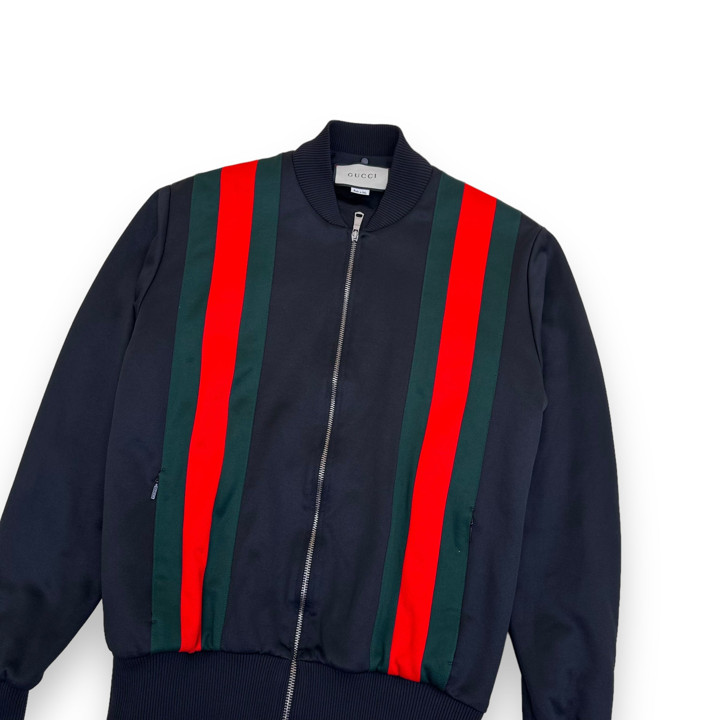 GUCCI ZIP-UP TRACK JACKET BLACK S
