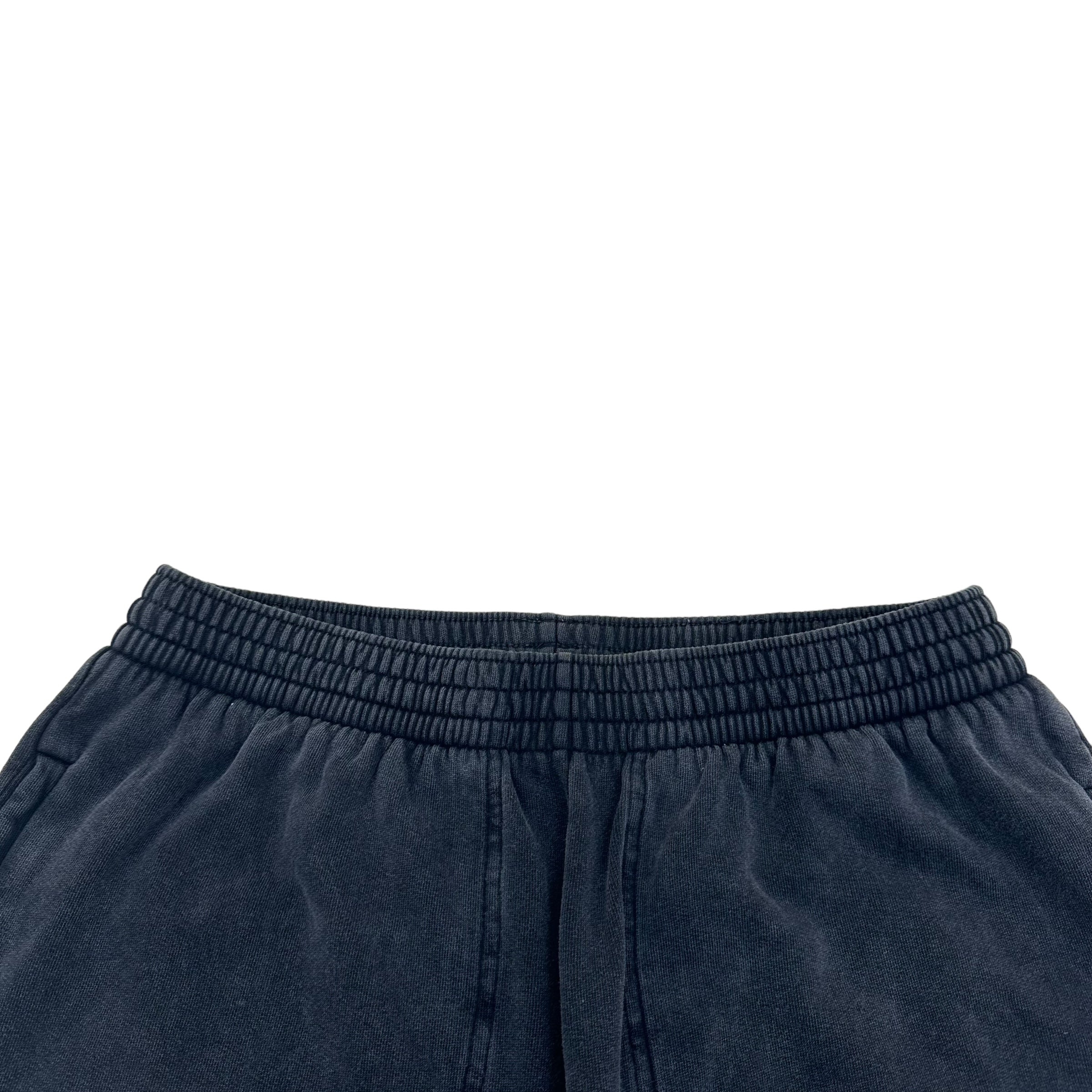 BALENCIAGA CROPPED WIDE-LEG SWEATPANTS WASHED GREY M