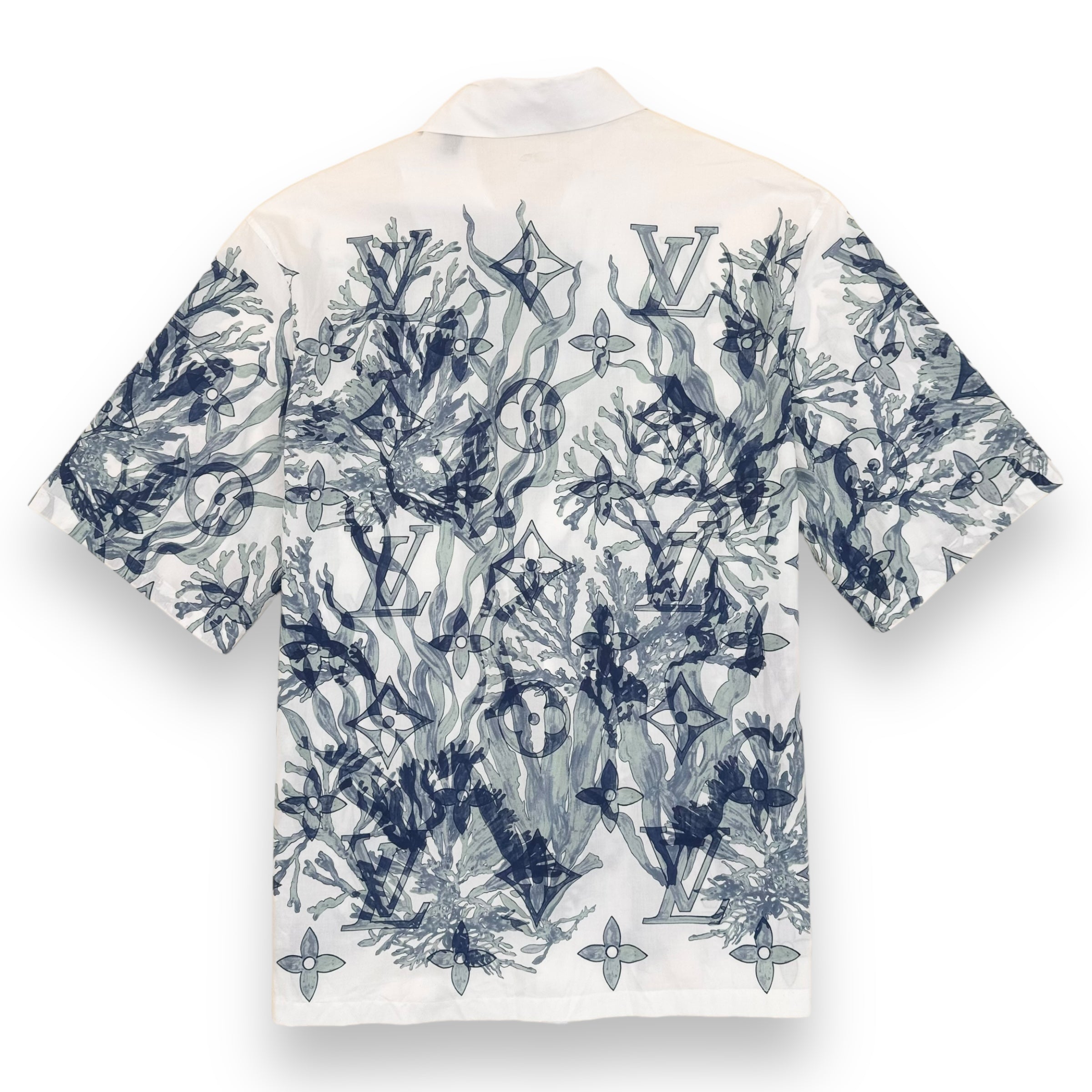 LOUIS VUITTON GRAPHIC SHORT-SLEEVE COTTON SHIRT XL