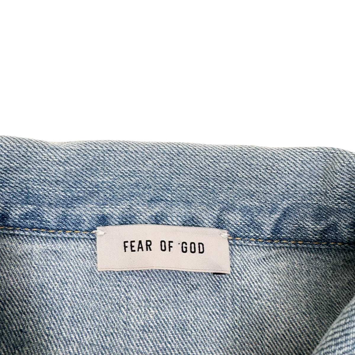 FEAR OF GOD ZIP-UP DENIM JACKET BLUE L