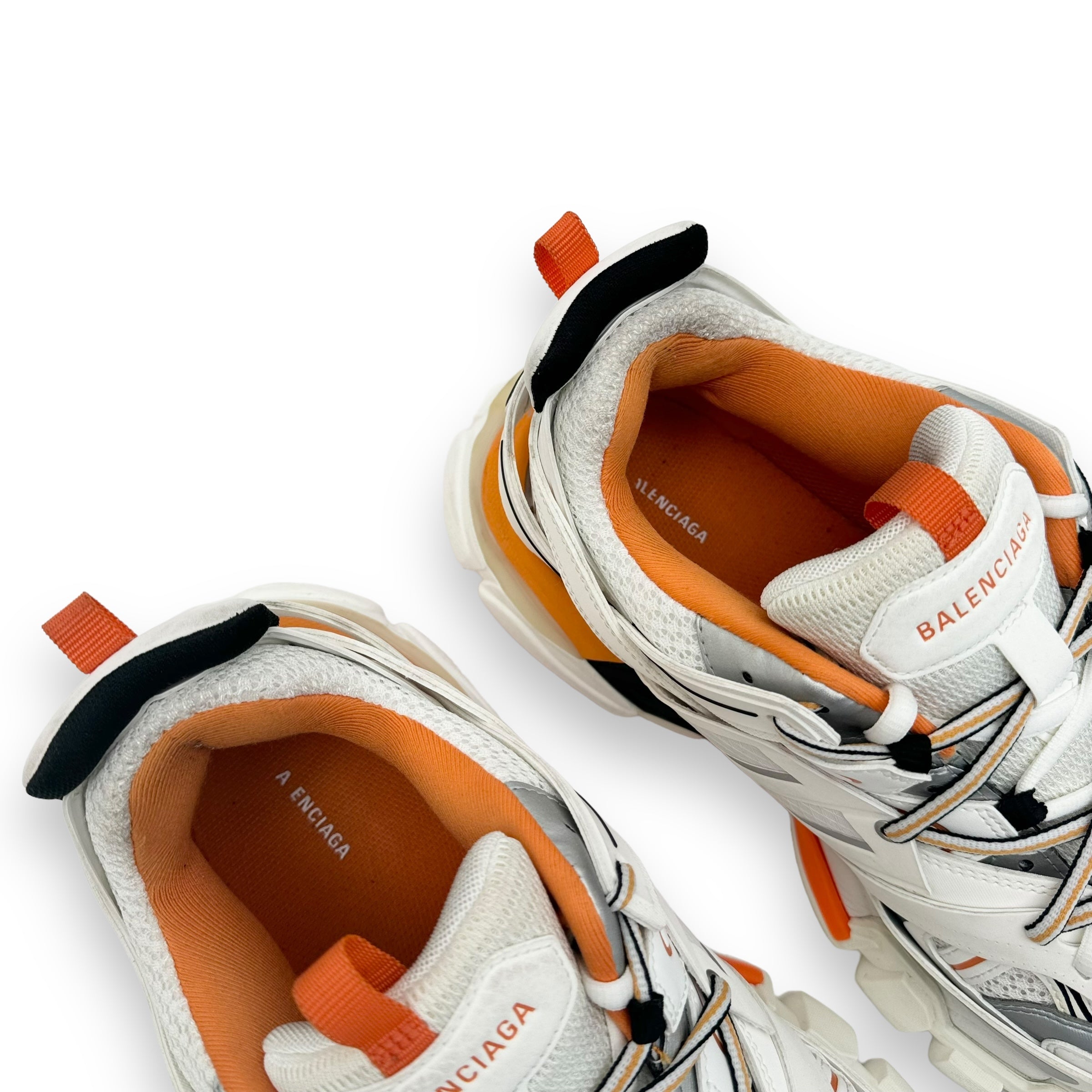 BALENCIAGA TRACK RUNNER SNEAKER WHITE / ORANGE UK9