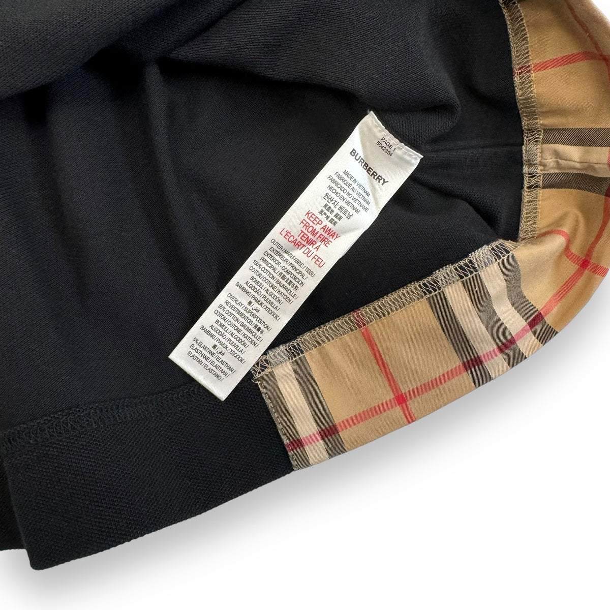 BURBERRY NOVA CHECK DRESS BLACK AGE6