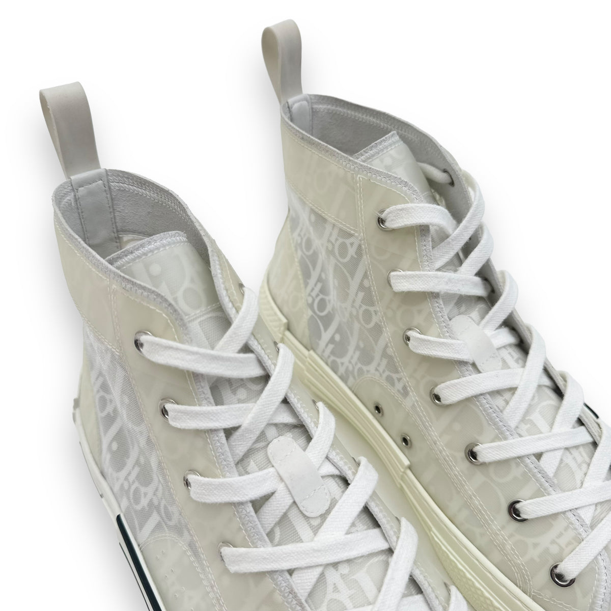 DIOR B23 OBLIQUE HIGH TOP SNEAKER WHITE UK11