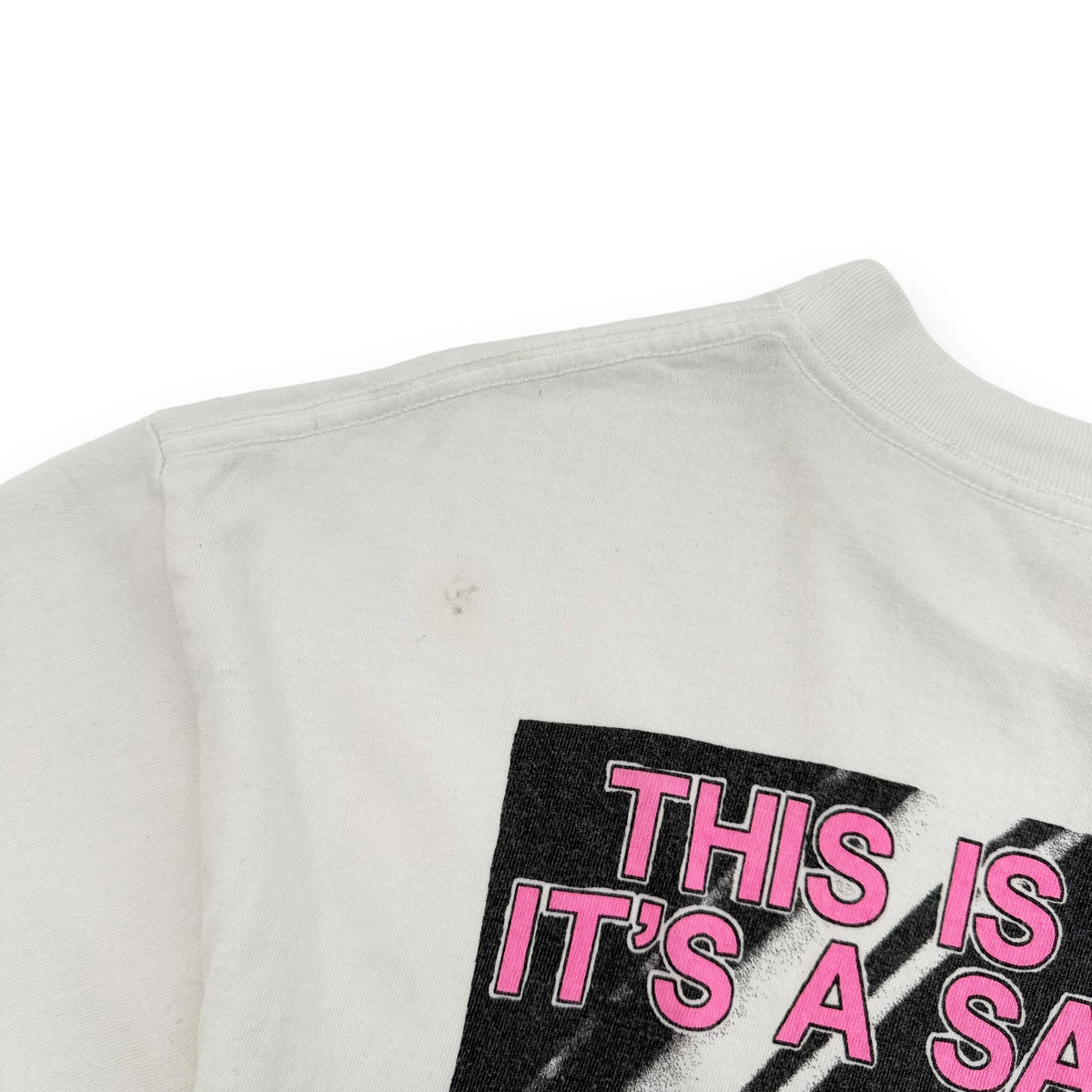 SAINT MICHAEL GRAPHIC PRINT DRG T-SHIRT WHITE / PINK M