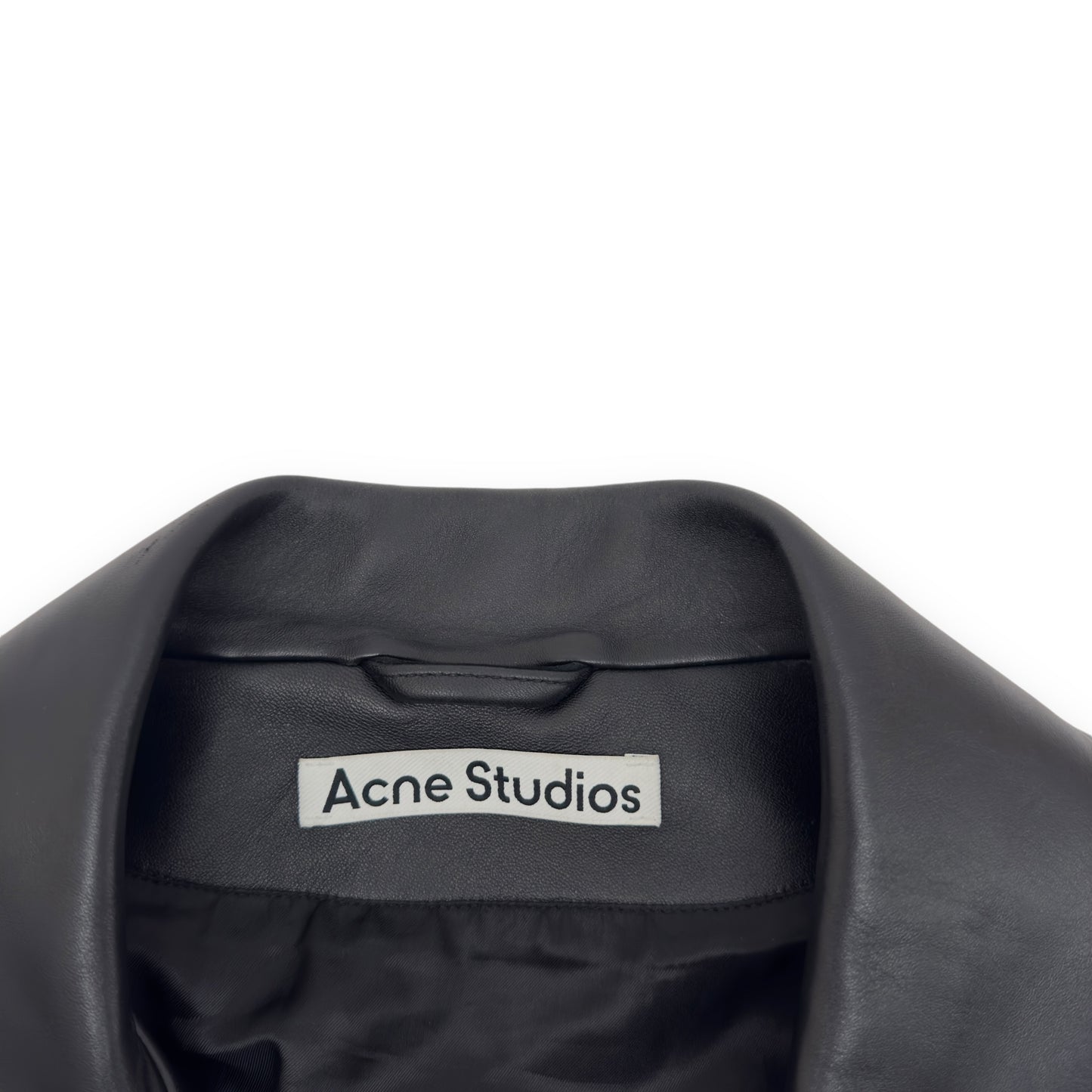 ACNE STUDIOS LEATHER BIKER JACKET BLACK L