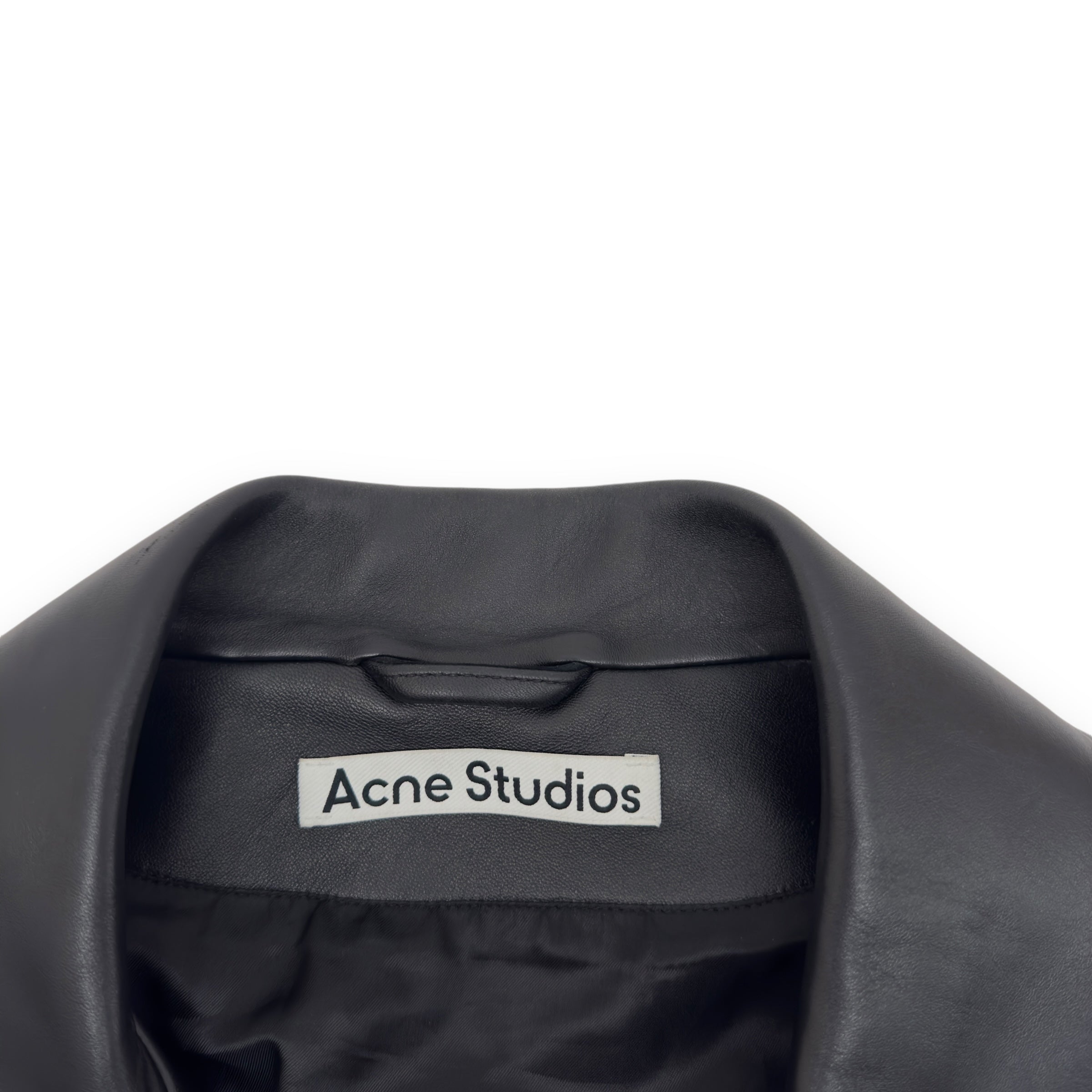 ACNE STUDIOS LEATHER BIKER JACKET BLACK L