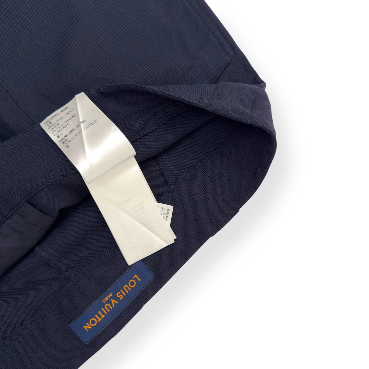 LOUIS VUITTON WOOL CARGO TROUSRERS NAVY M