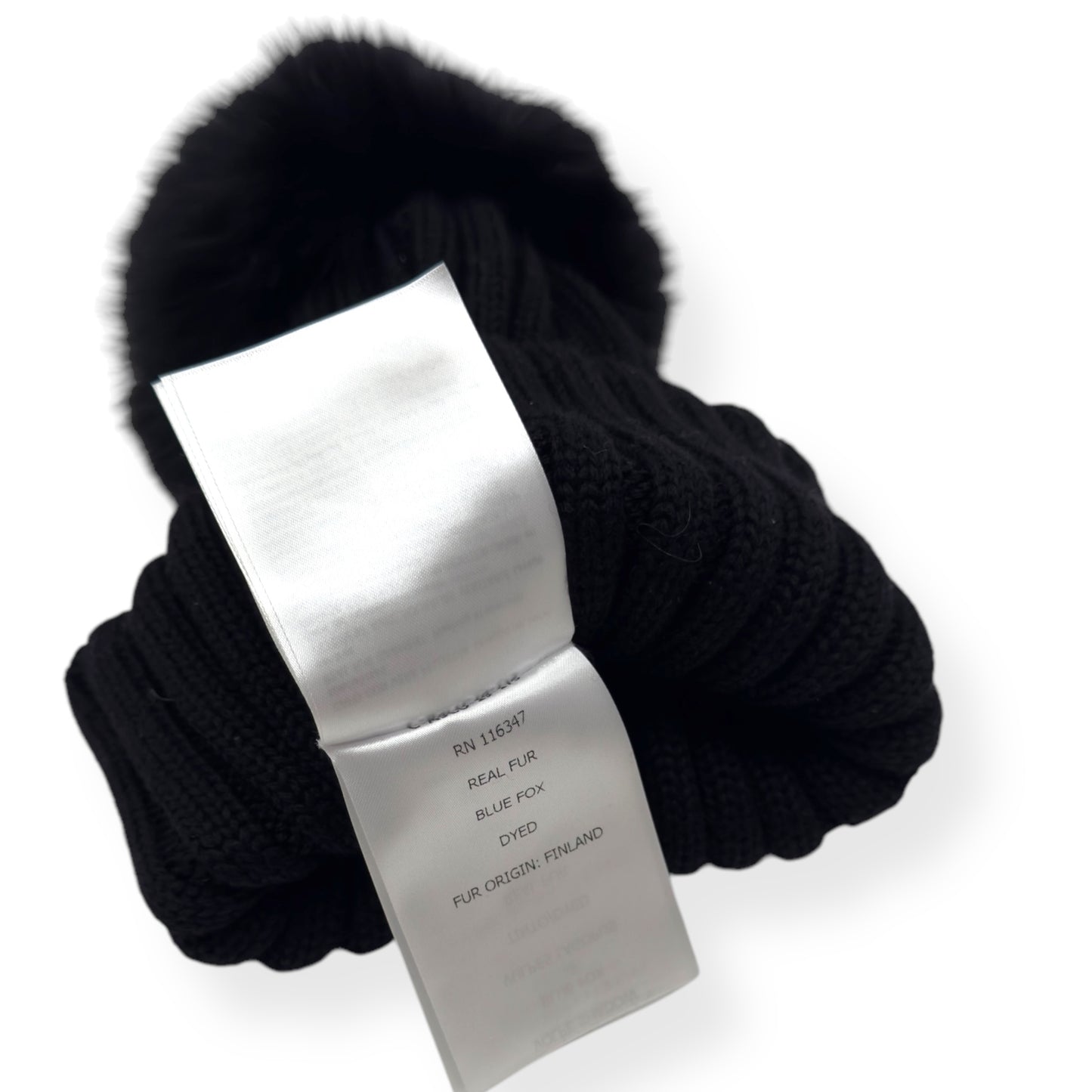 MONCLER WOOL BEANIE WITH POM POM BLACK O/S