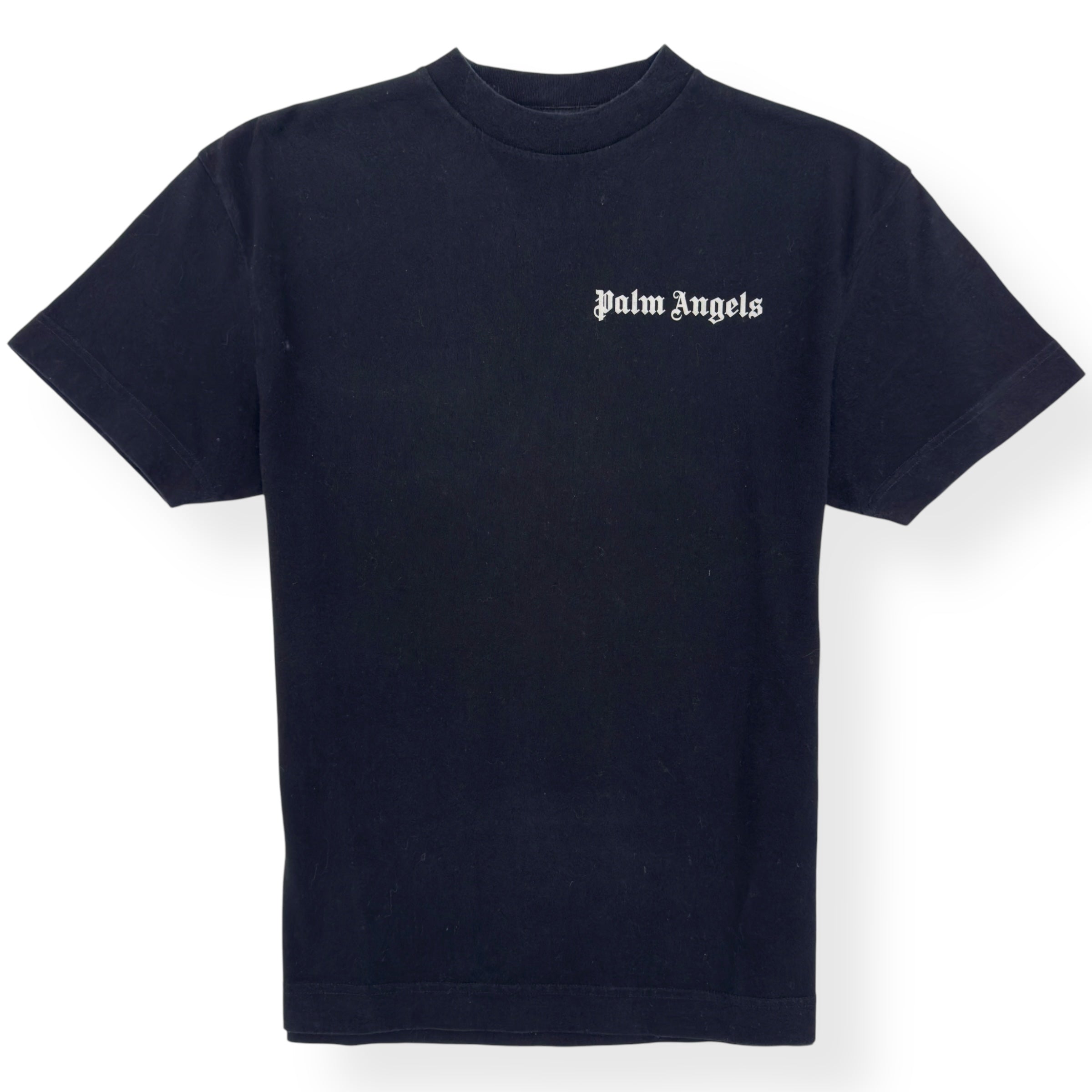 PALM ANGELS COTTON T-SHIRT BLACK / WHITE XS