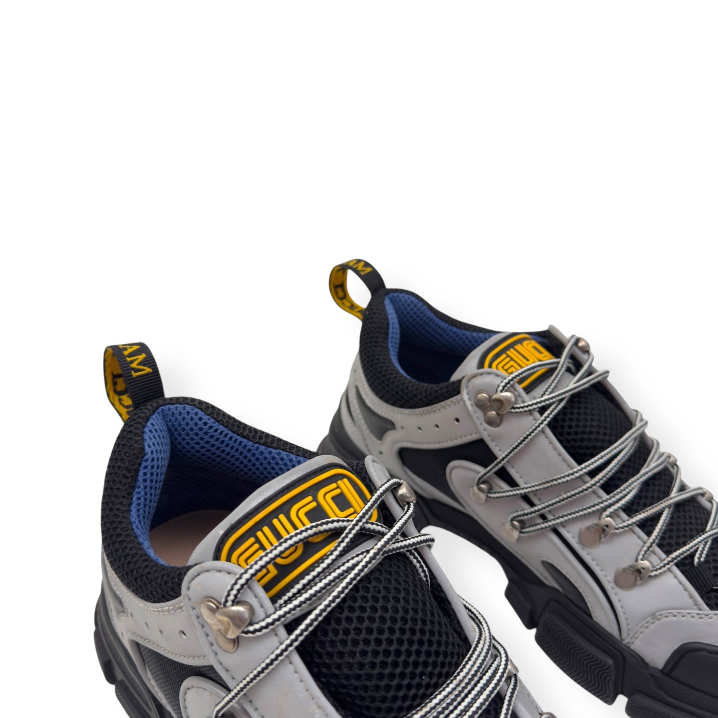 GUCCI FLASHTREK SEGA REFLECTIVE SNEAKER GREY / BLACK UK9.5