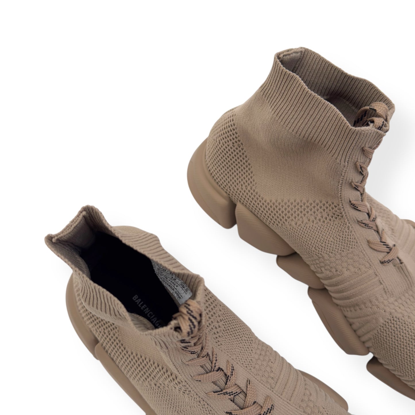 BALENCIAGA SPEED 2.0 LACE UP SNEAKER BEIGE UK11