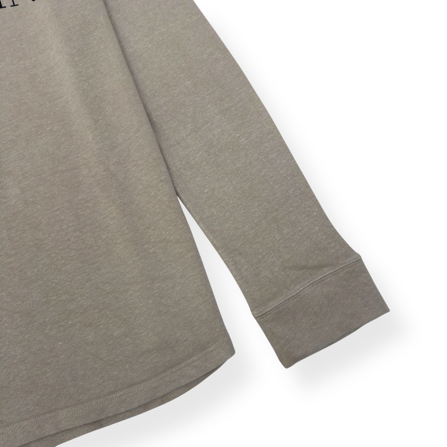 BALMAIN LOGO PRINT HOODIE BEIGE / BLACK L