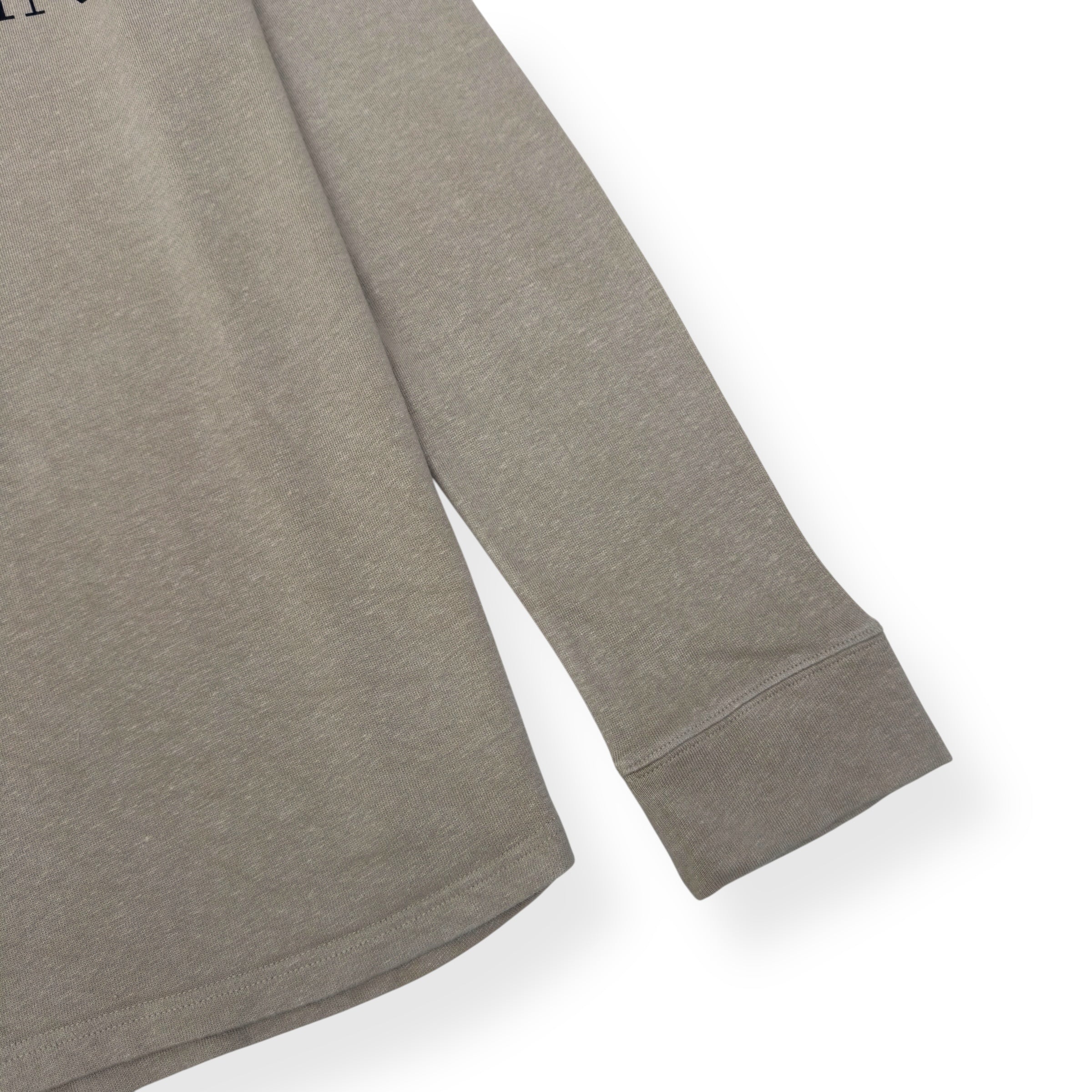 BALMAIN LOGO PRINT HOODIE BEIGE / BLACK L
