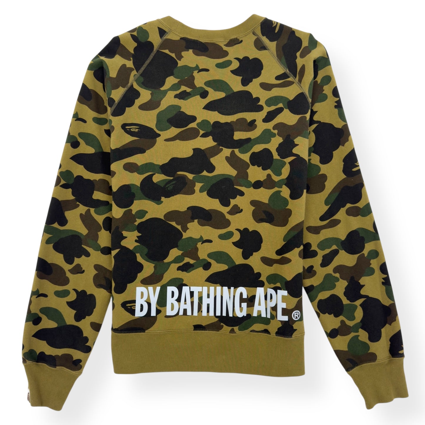 A BATHING APE 1ST CAMO APE HEAD CREWNECK SWEATSHIRT GREEN L