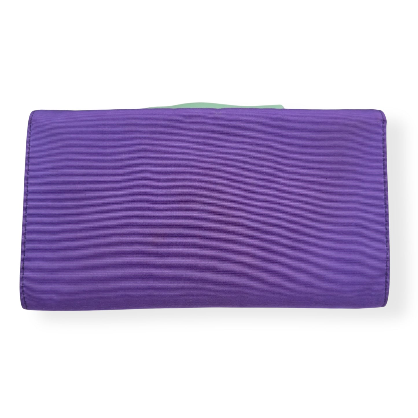 MULBERRY CLOTH CLUTCH WALLET PURPLE / SILVER