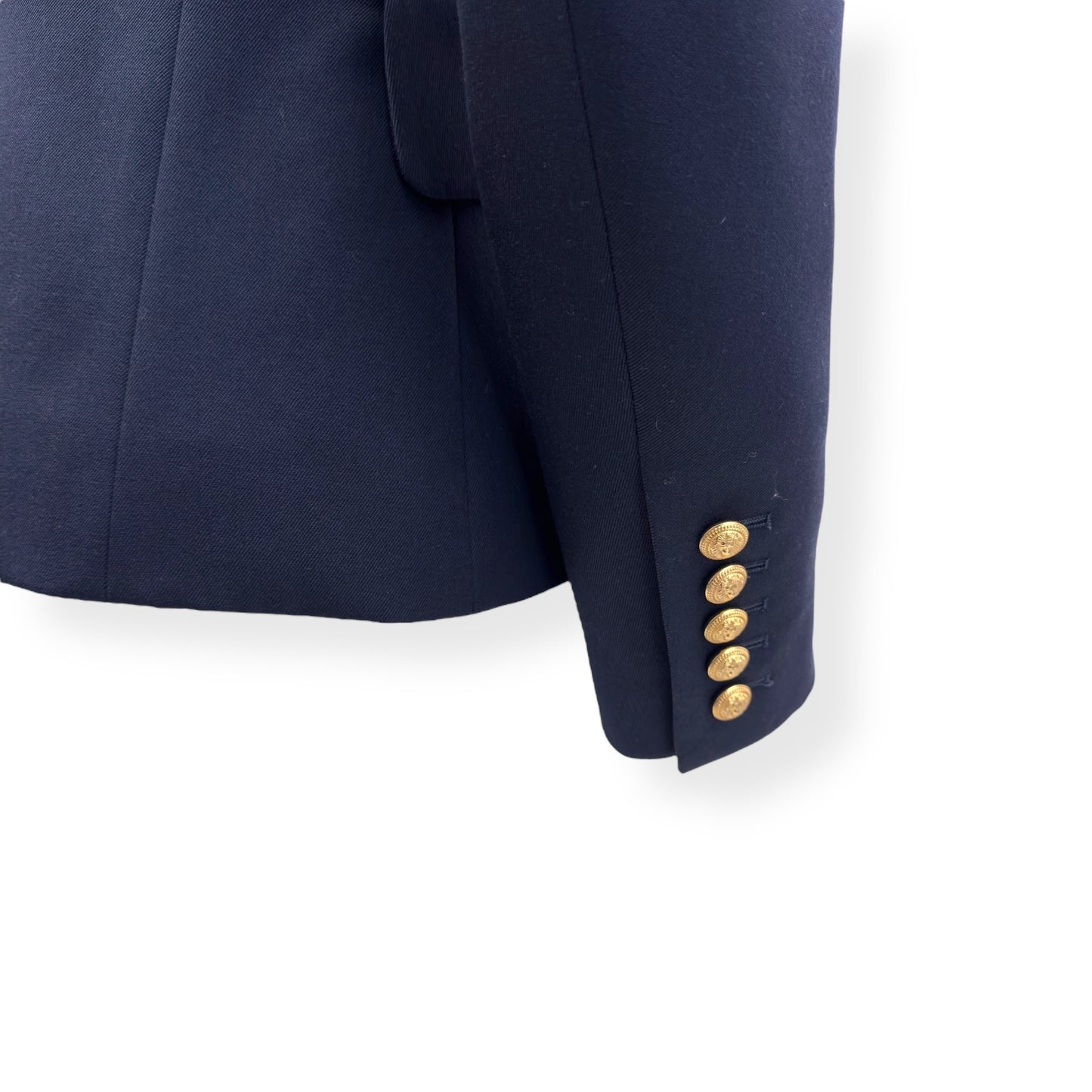 BALMAIN DOUBLE-BREASKTED WOOL BLAZER NAVY 38 / S / UK10